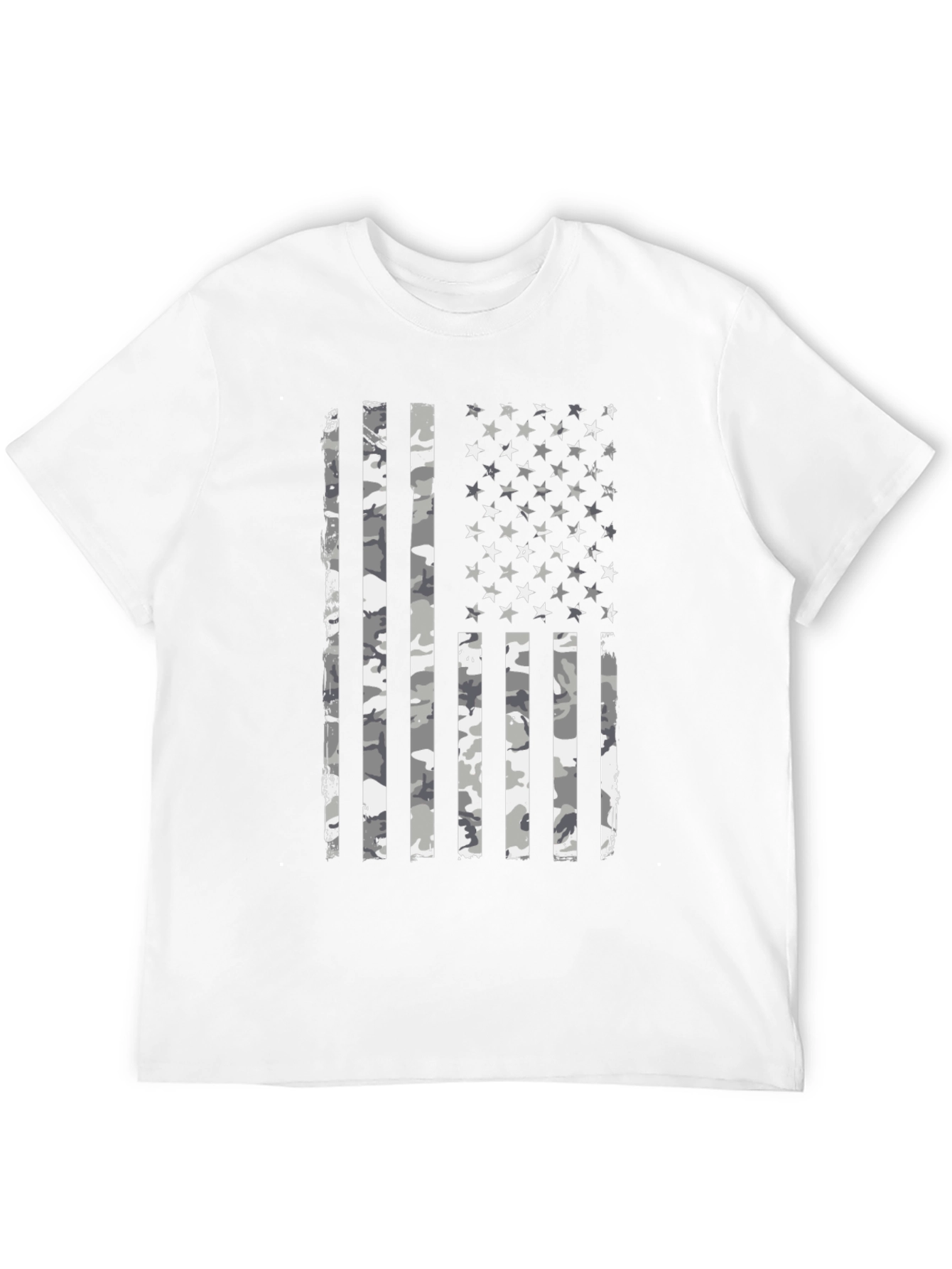 Patriotic Camo Flag Graphic T-Shirt