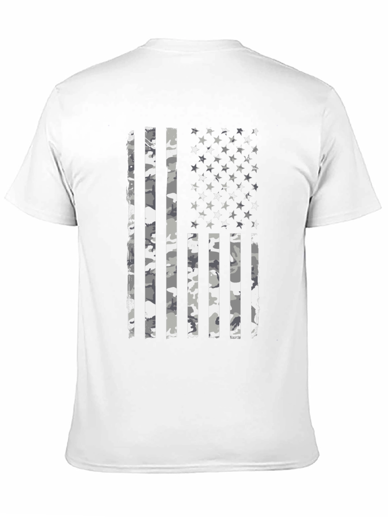 Patriotic Camo Flag Graphic T-Shirt