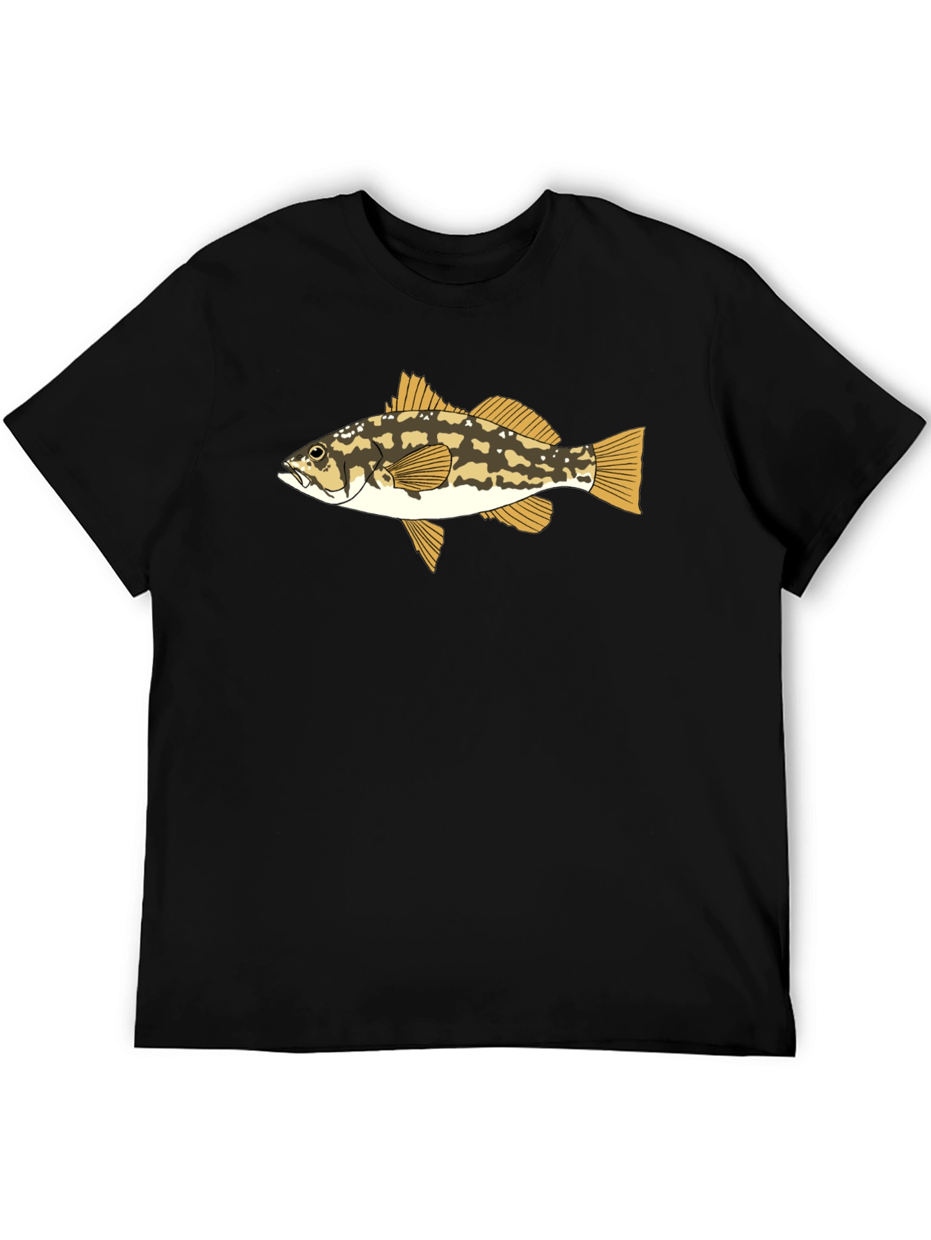 Cool Fish Graphic Black T-Shirt