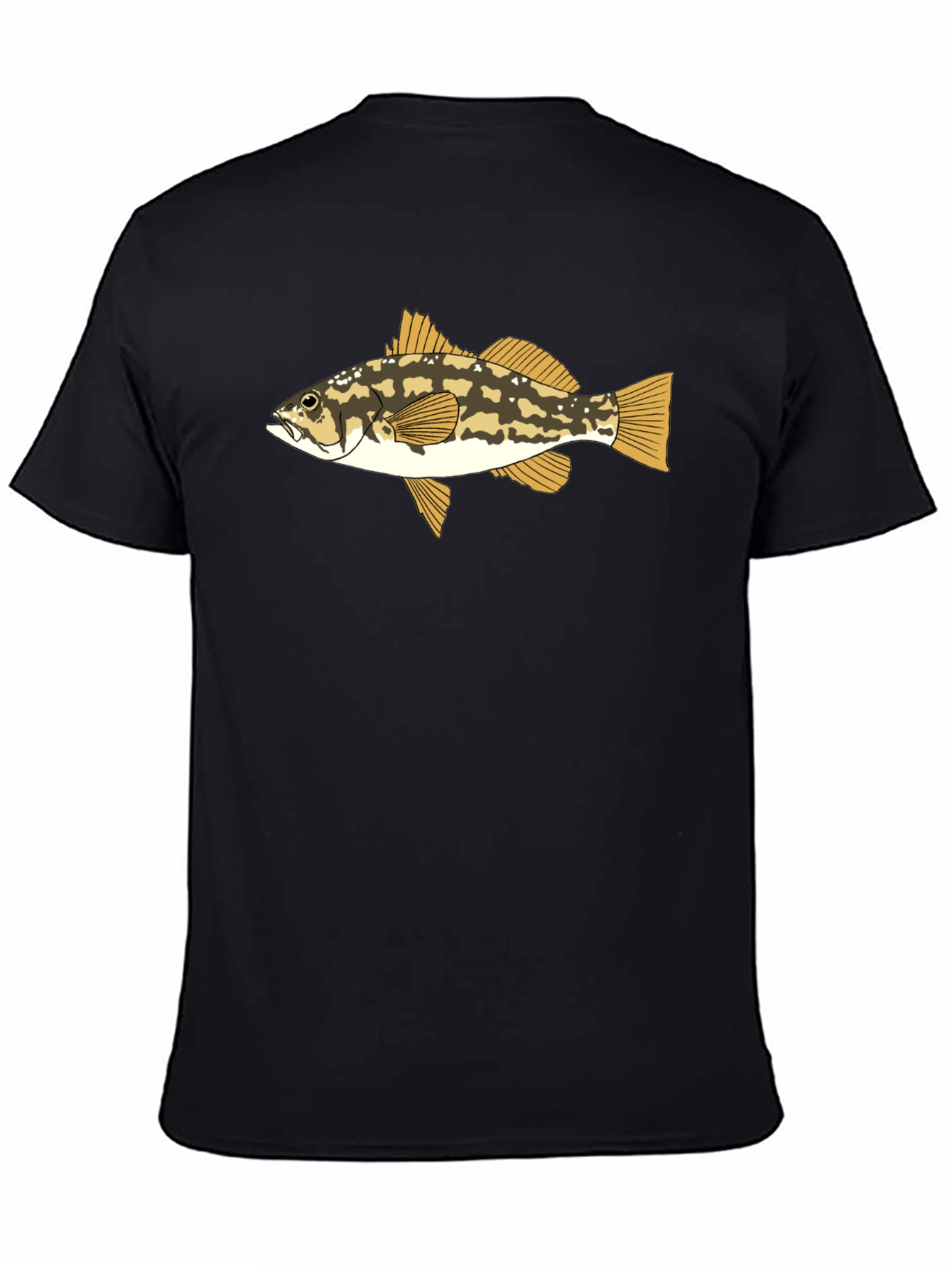 Cool Fish Graphic Black T-Shirt