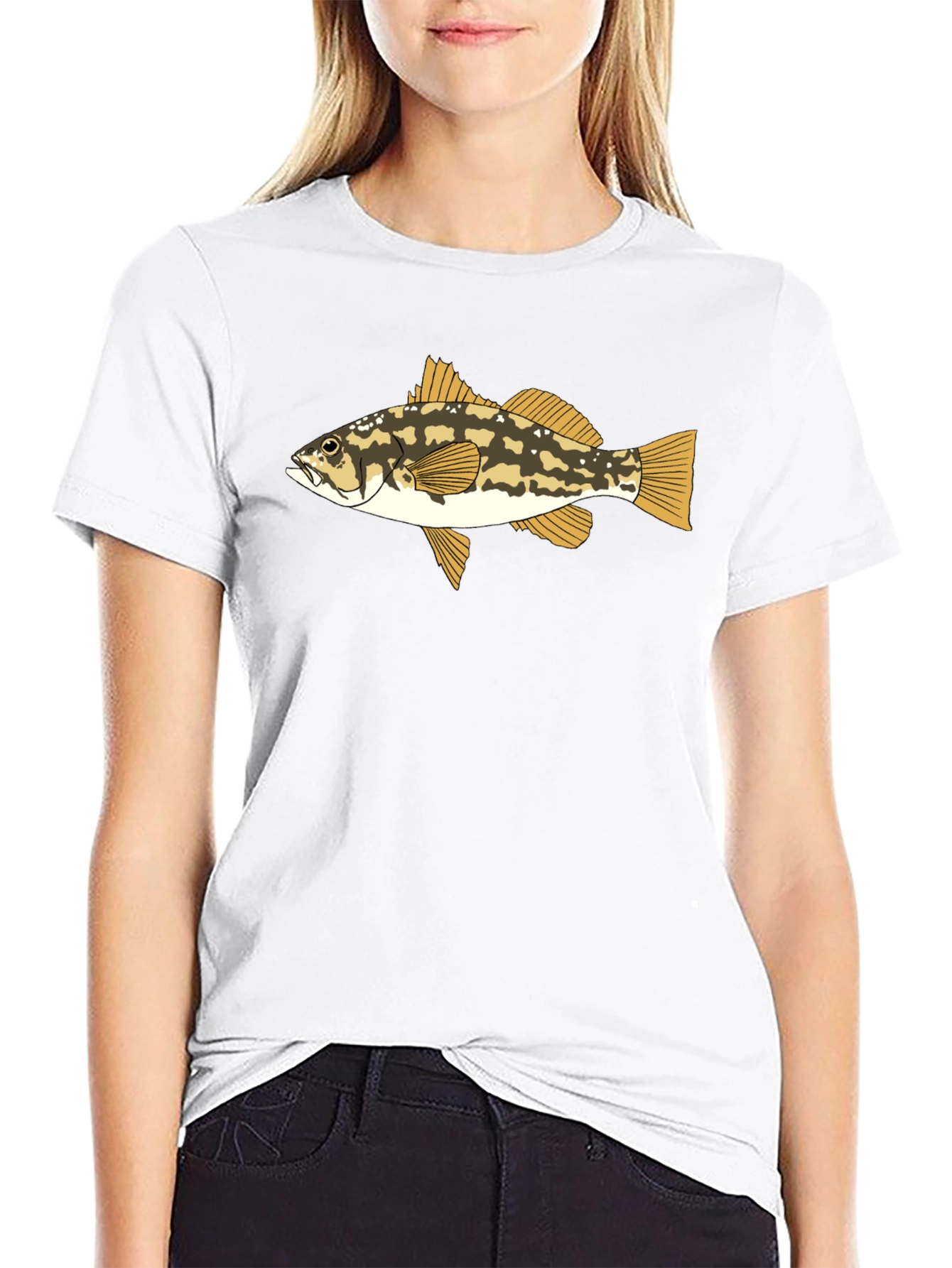 Cool Fish Graphic Black T-Shirt