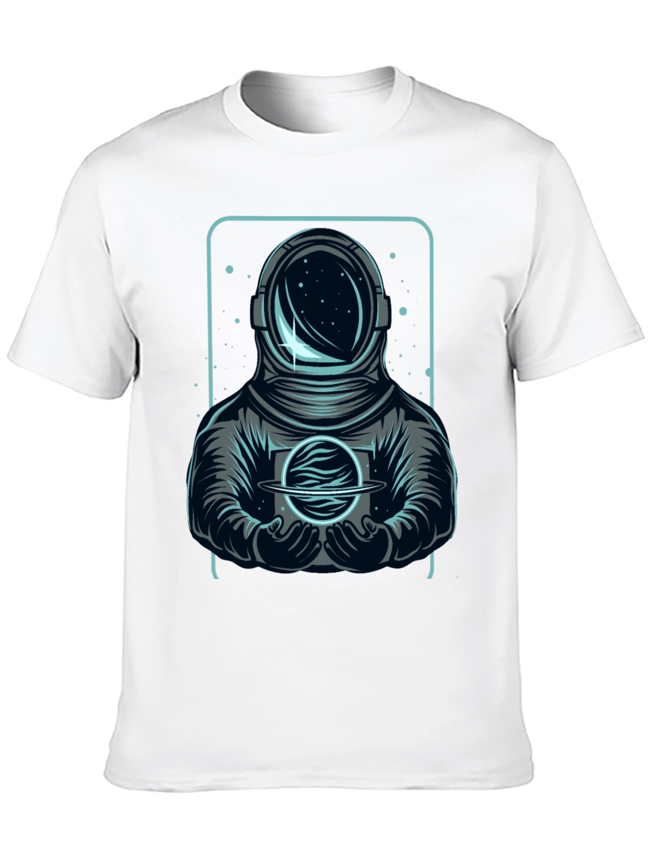 Astronaut Holding Planet Graphic Tee