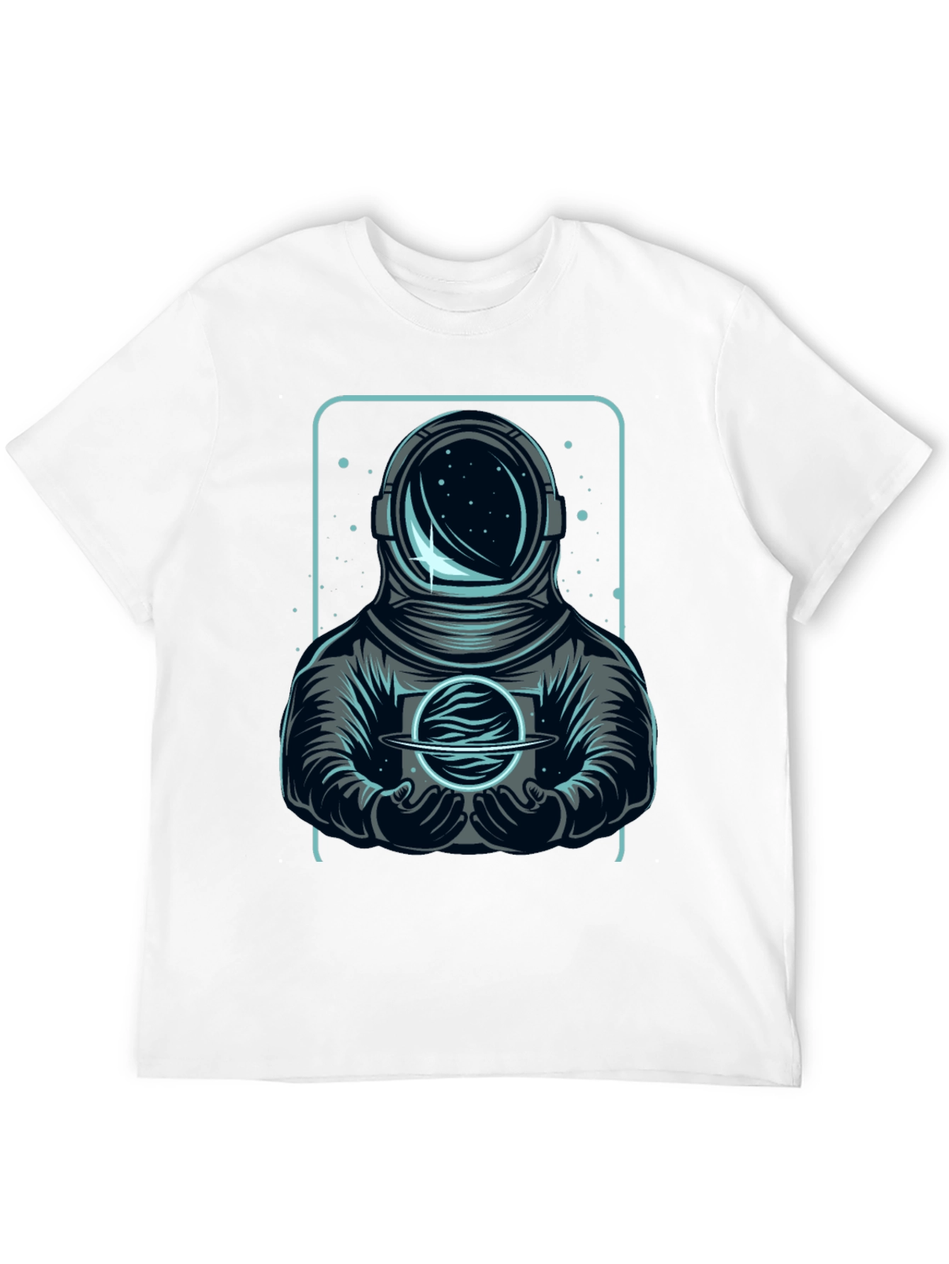Astronaut Holding Planet Graphic Tee