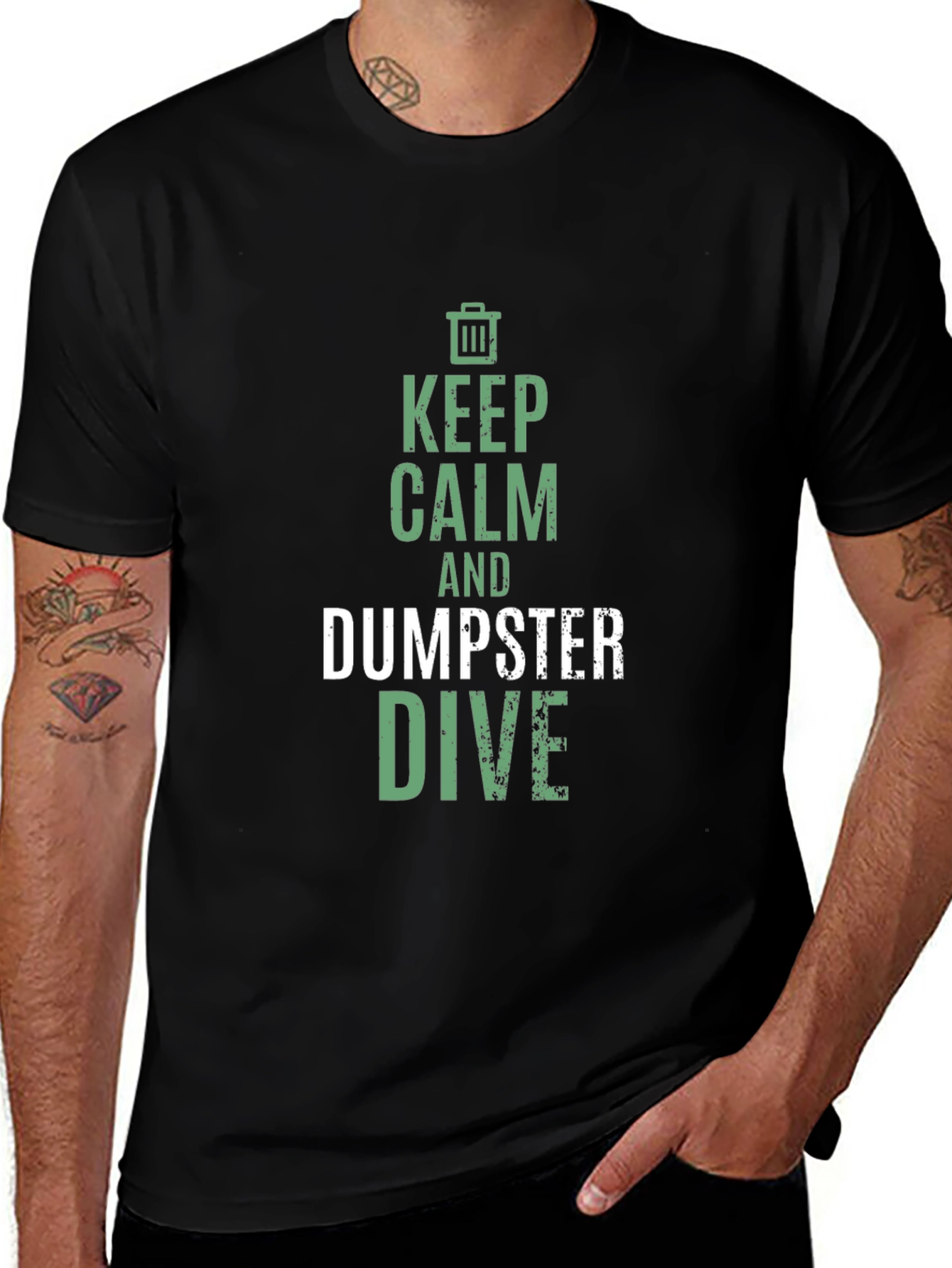 Keep Calm and Dumpster Dive Graphic T-Shirt