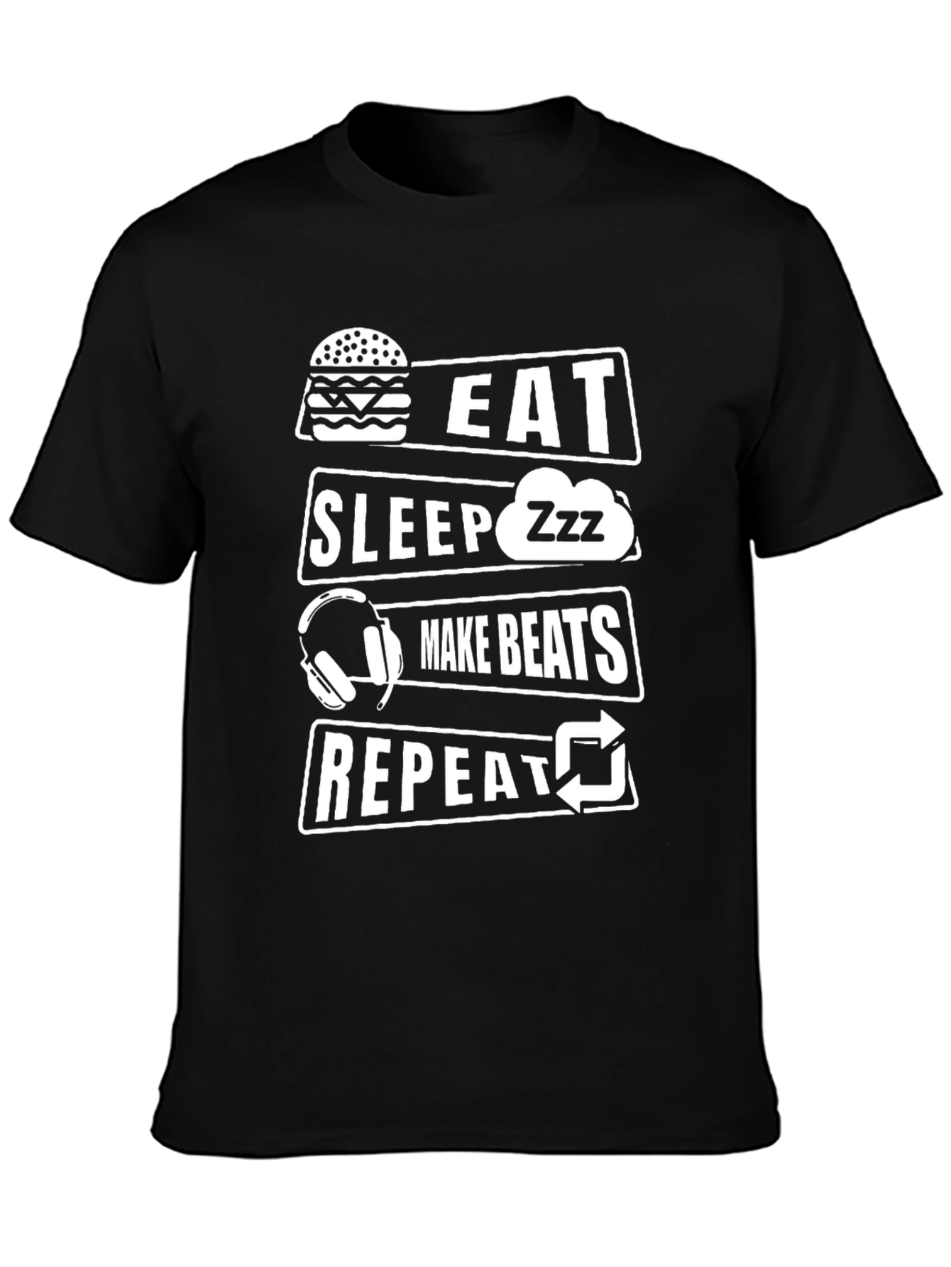 Eat Sleep Make Beats Repeat Graphic Tee
