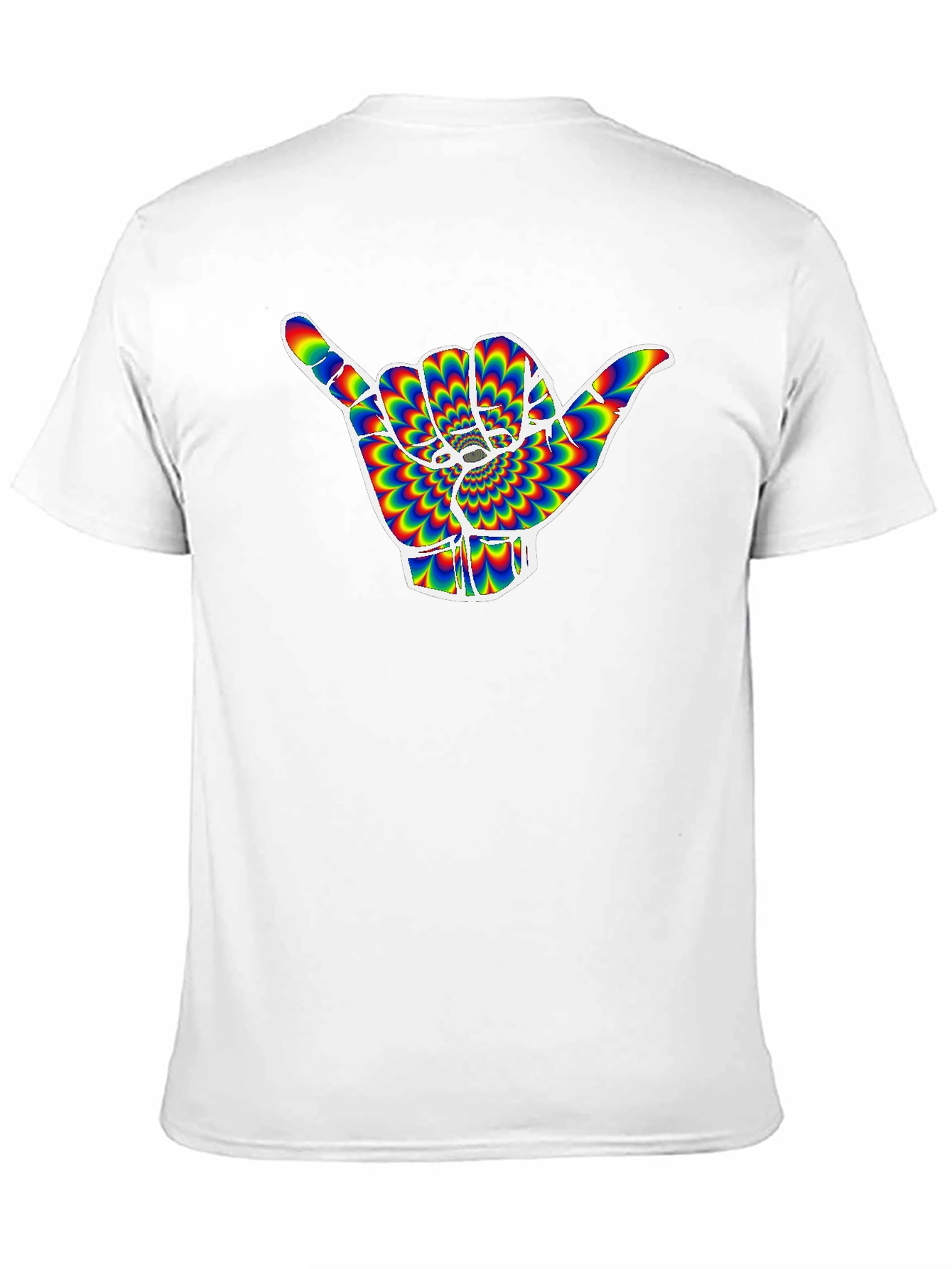 Hang Loose Shaka Hand Rainbow Illusion T-Shirt