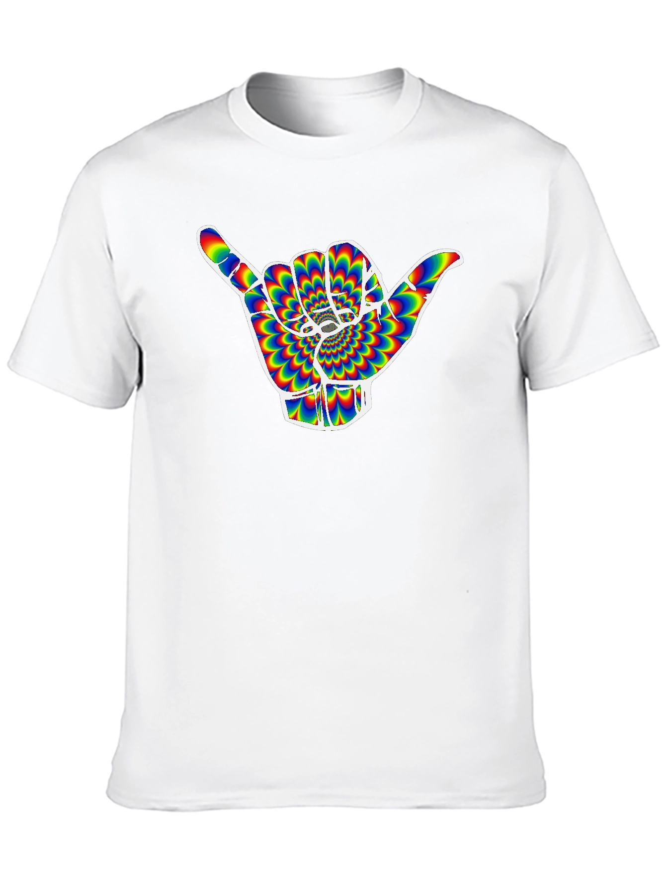 Hang Loose Shaka Hand Rainbow Illusion T-Shirt