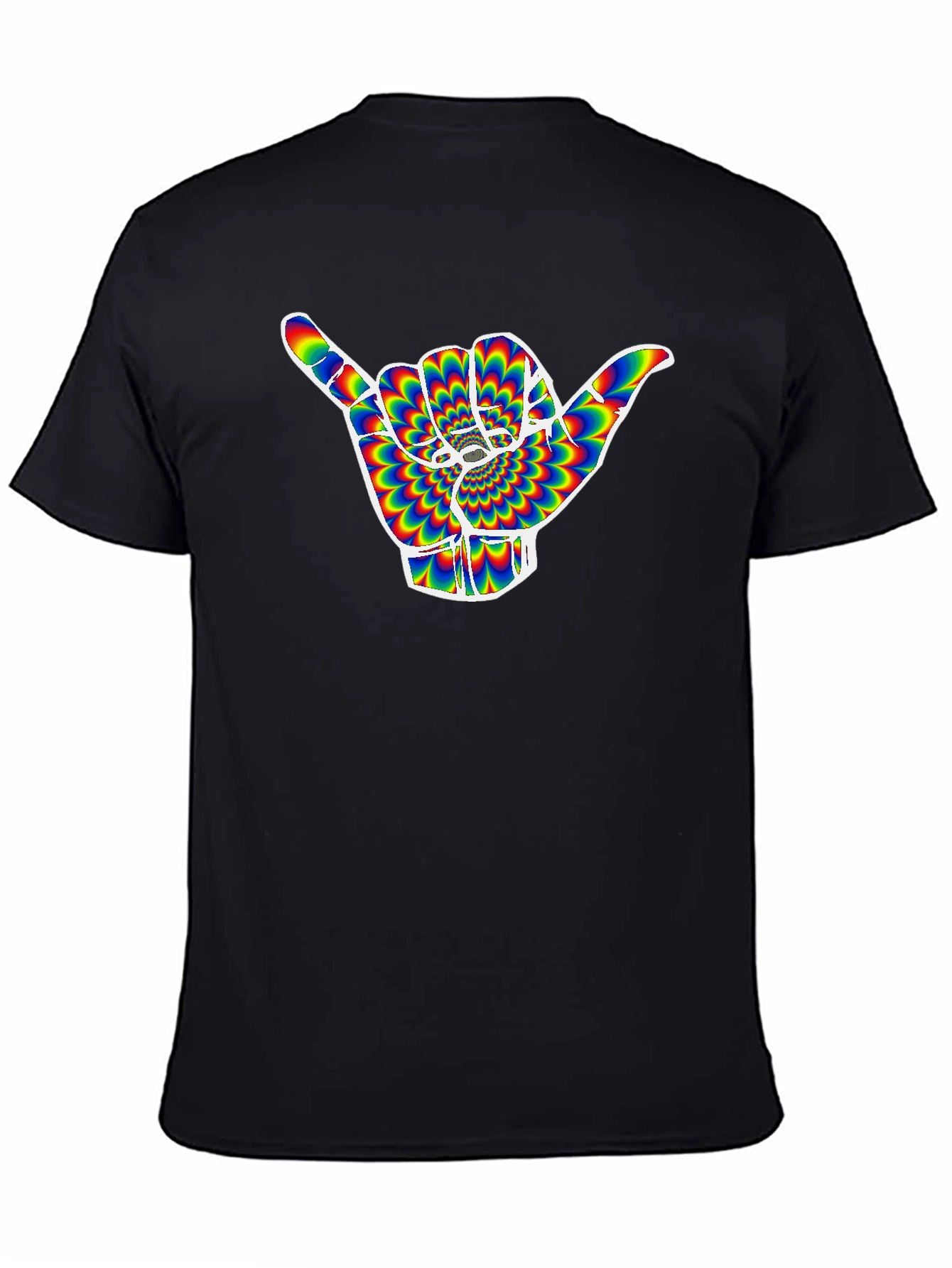 Hang Loose Shaka Hand Rainbow Illusion T-Shirt