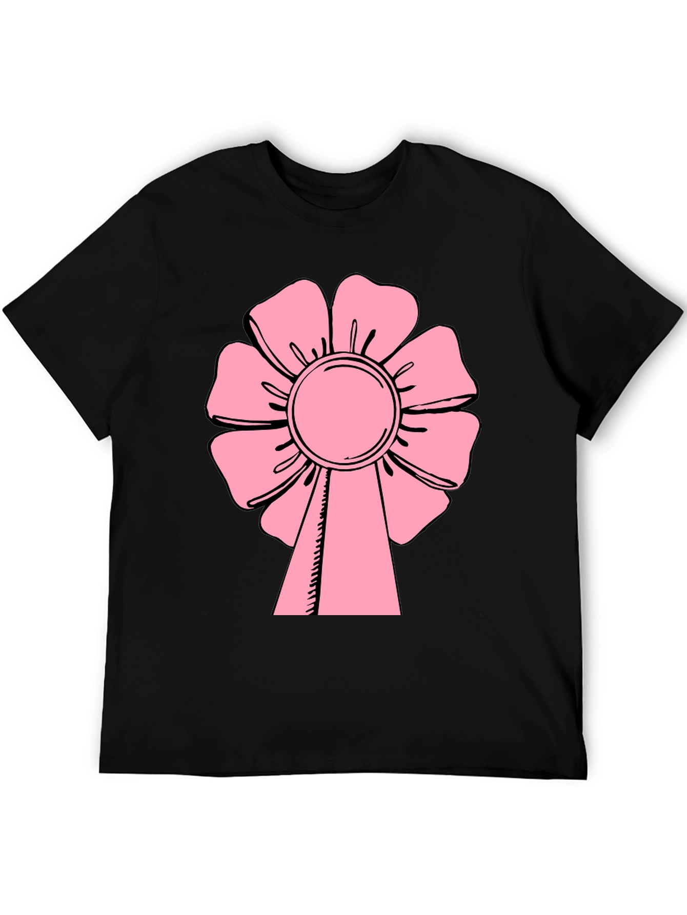 Pink Flower T-Shirt - Casual Wear