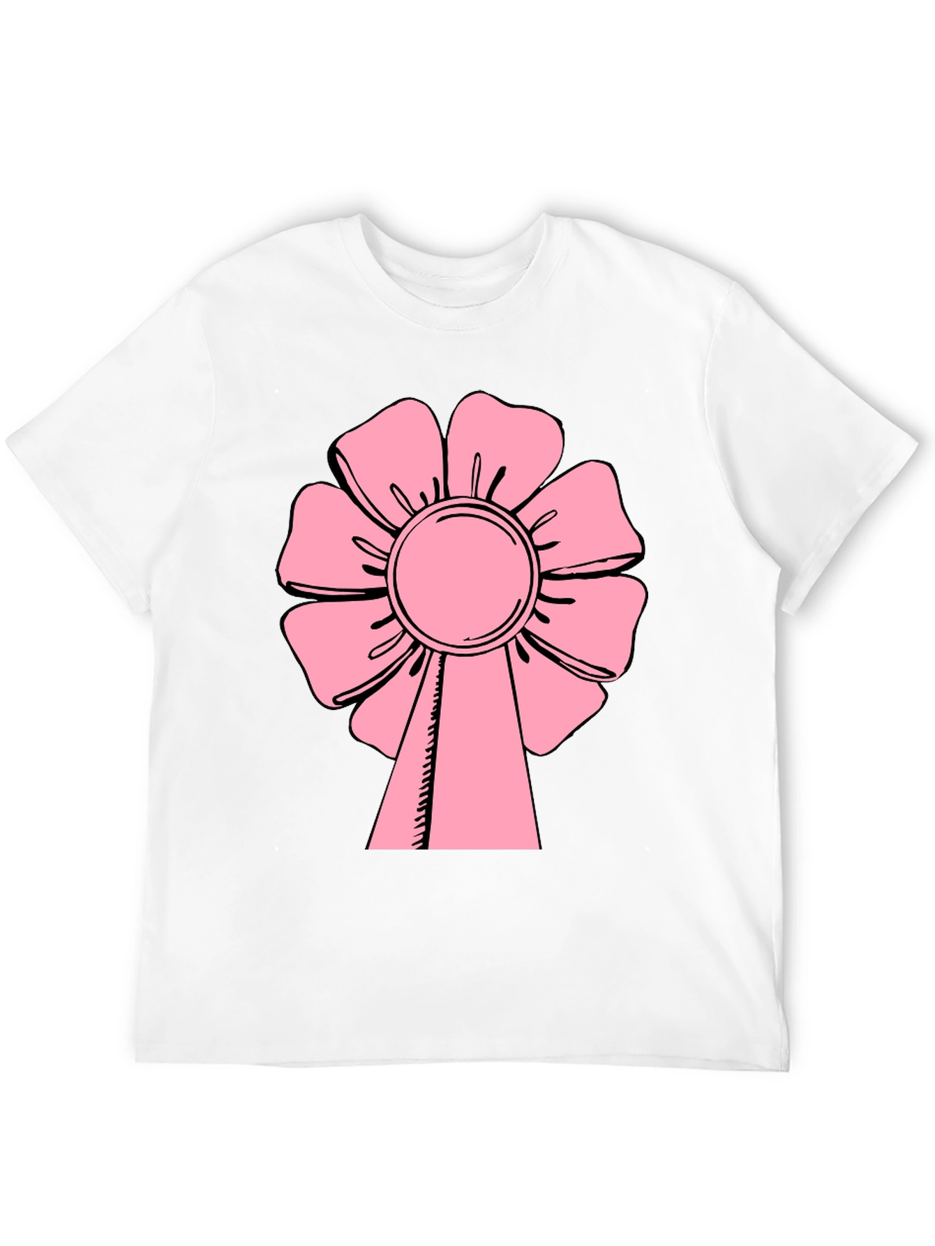 Pink Flower T-Shirt - Casual Wear