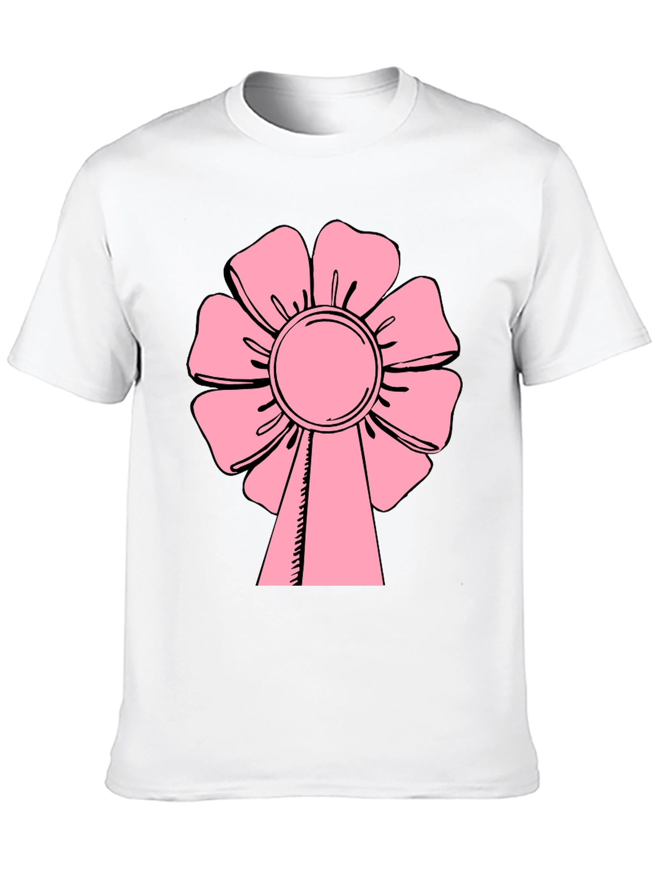 Pink Flower T-Shirt - Casual Wear