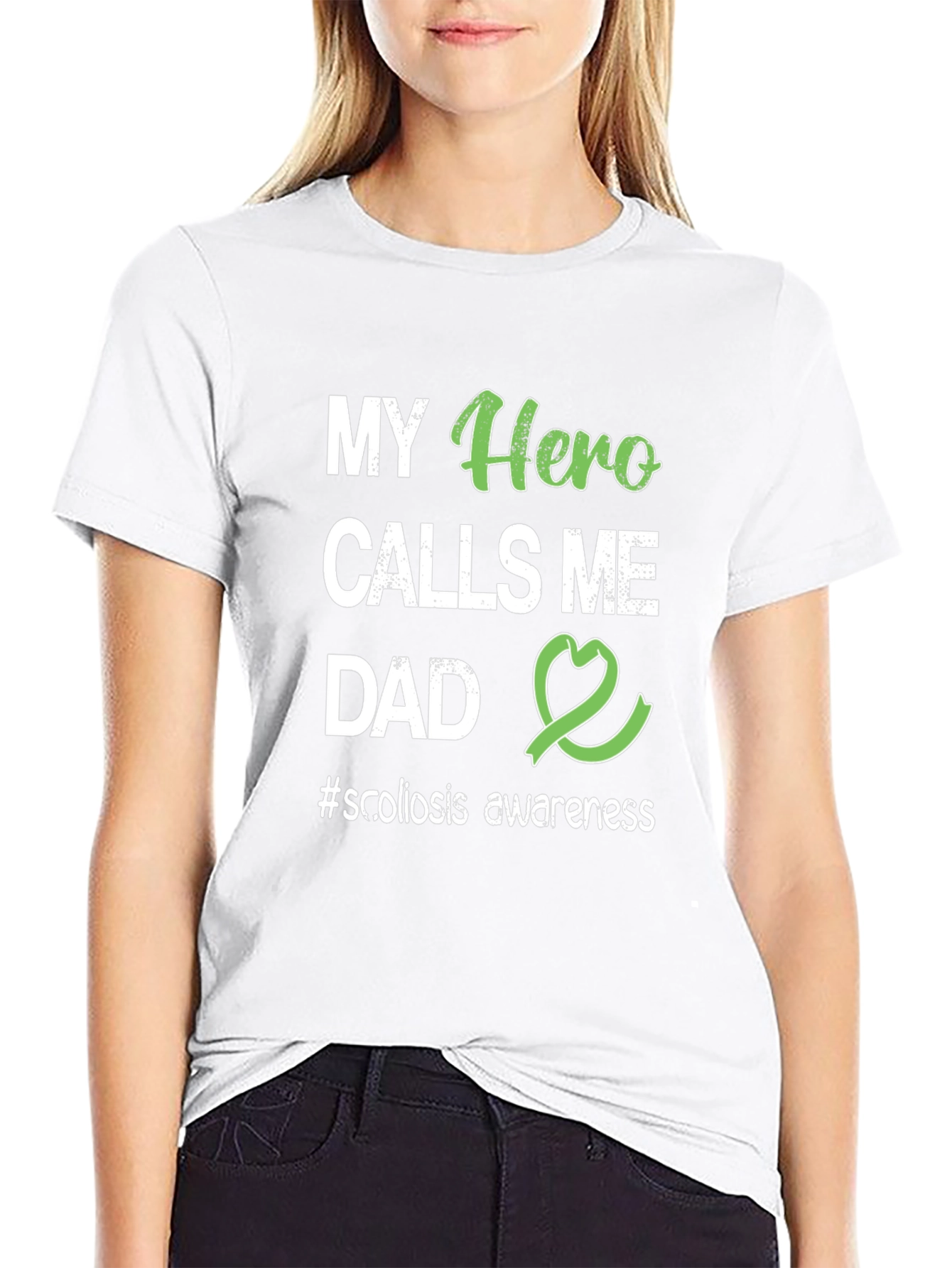 My Hero Calls Me Dad - Scoliosis Awareness T-Shirt