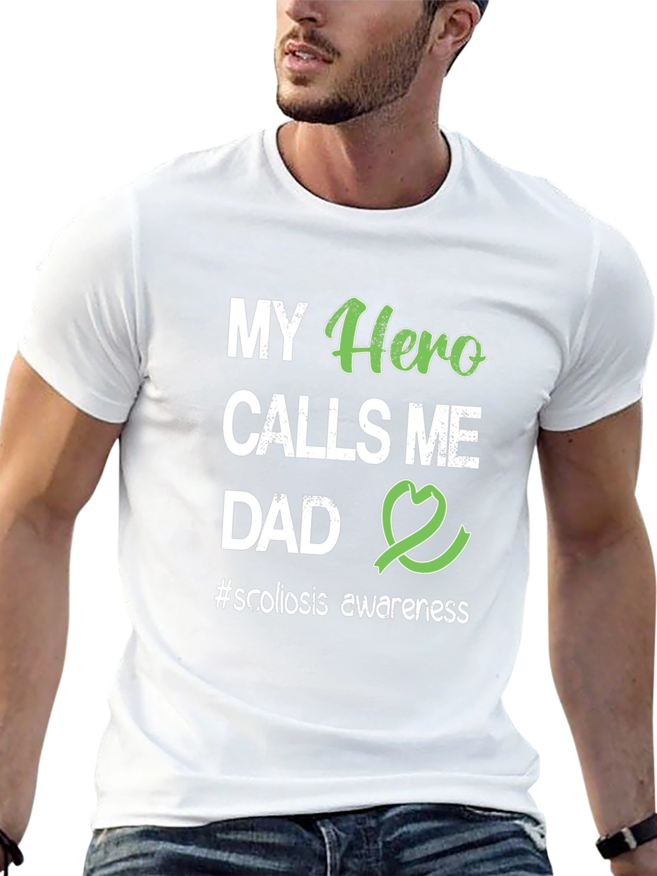 My Hero Calls Me Dad - Scoliosis Awareness T-Shirt