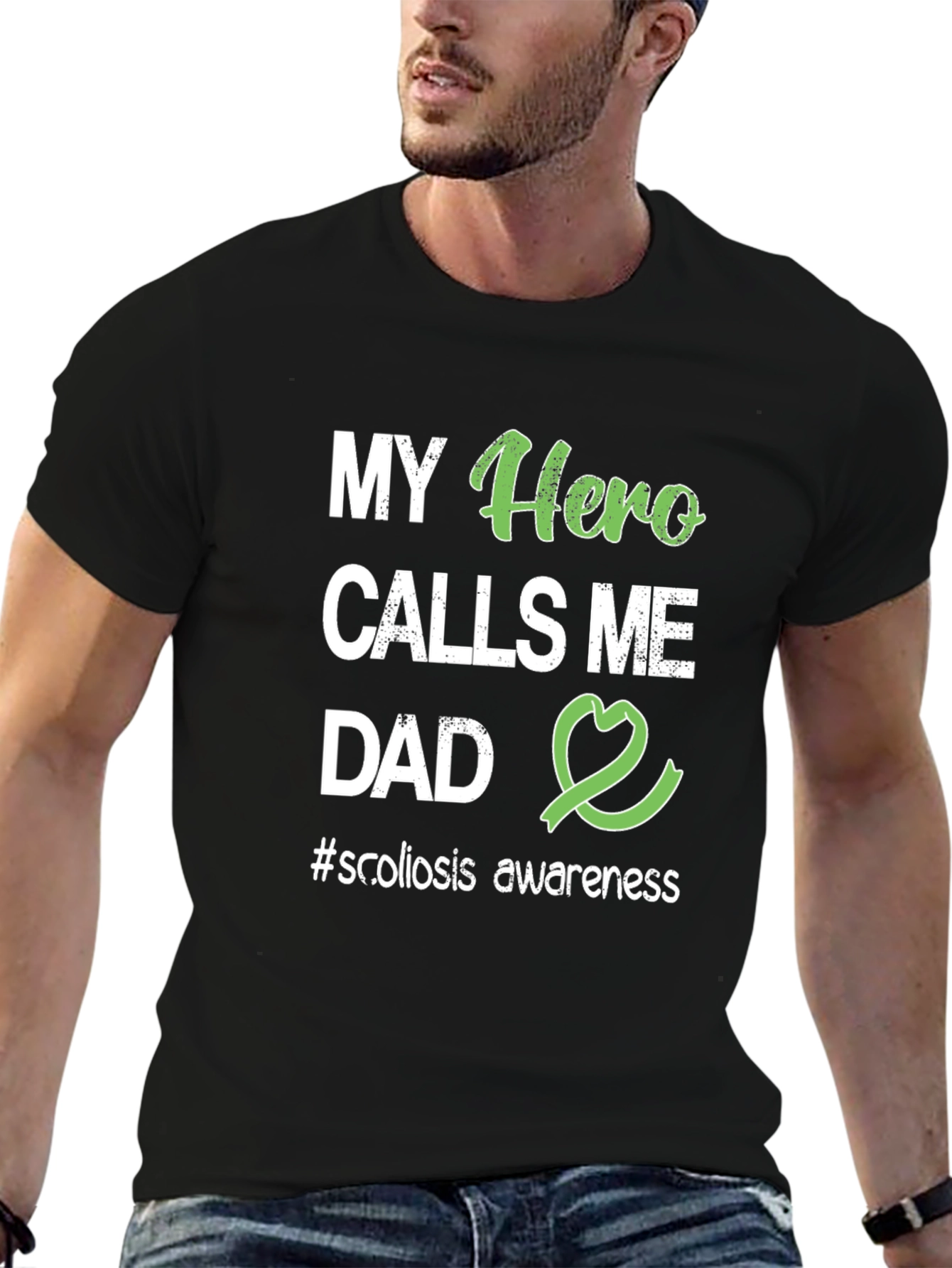 My Hero Calls Me Dad - Scoliosis Awareness T-Shirt