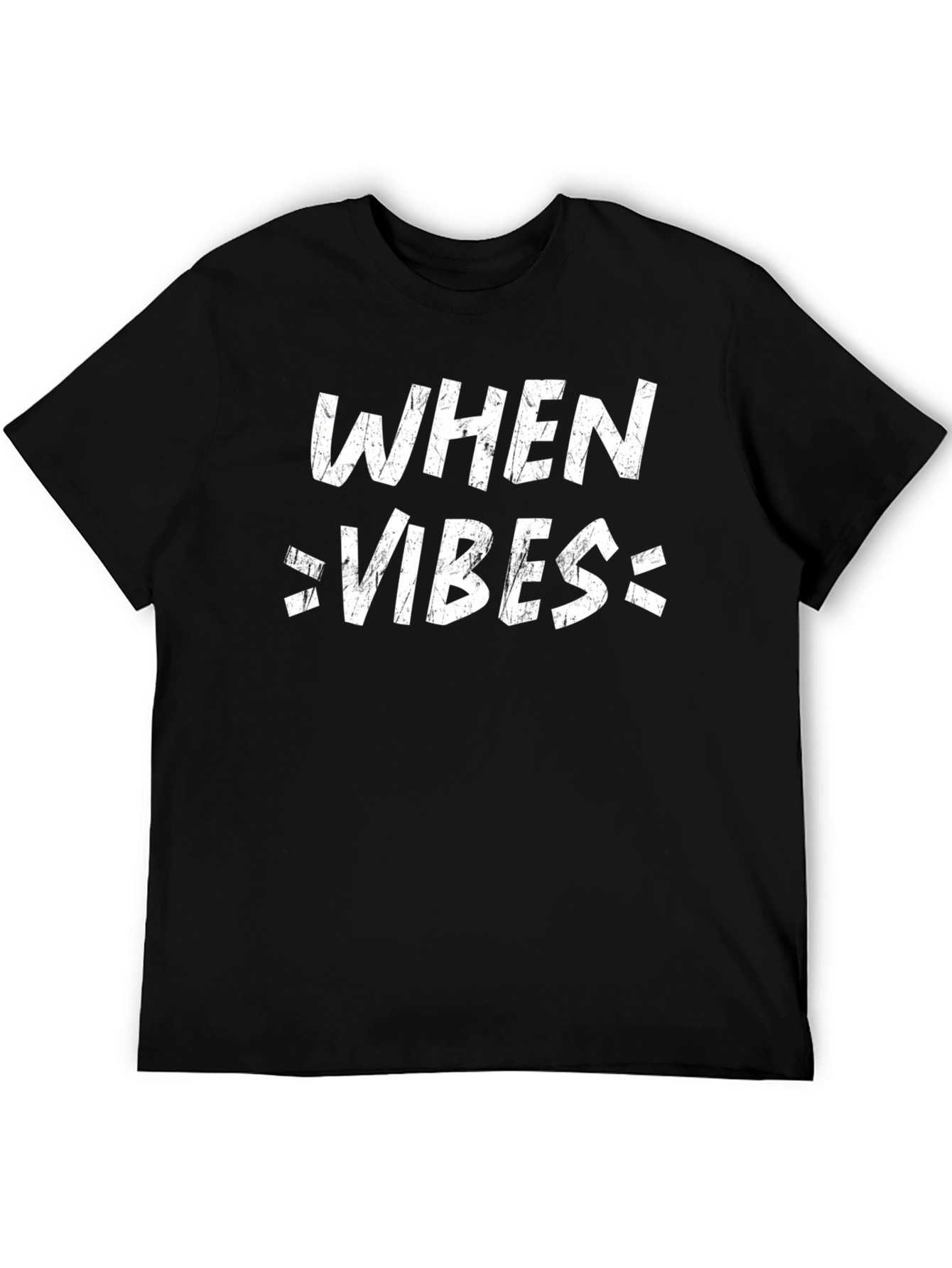 When Vibes Tee - Black Graphic T-Shirt