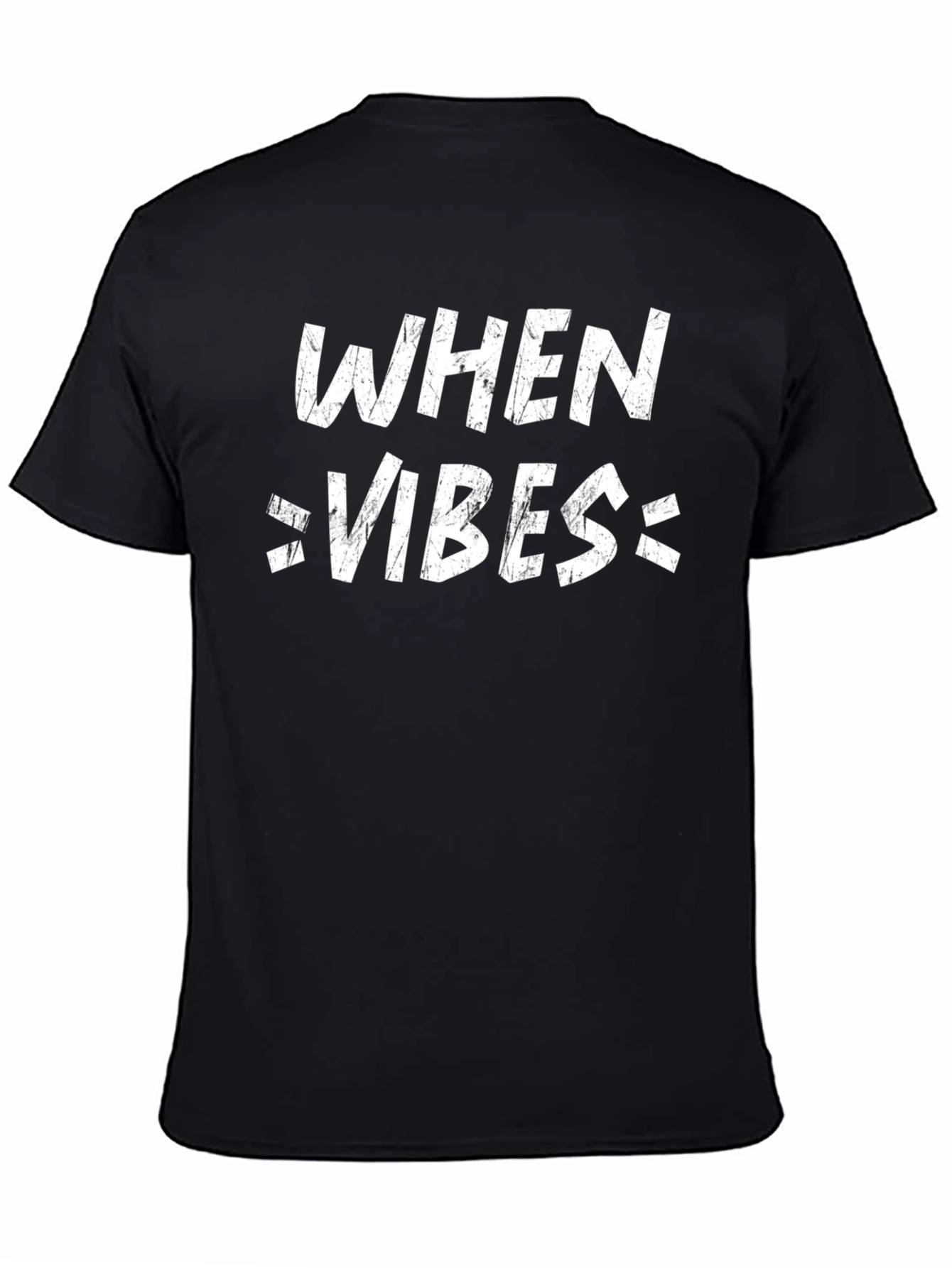 When Vibes Tee - Black Graphic T-Shirt
