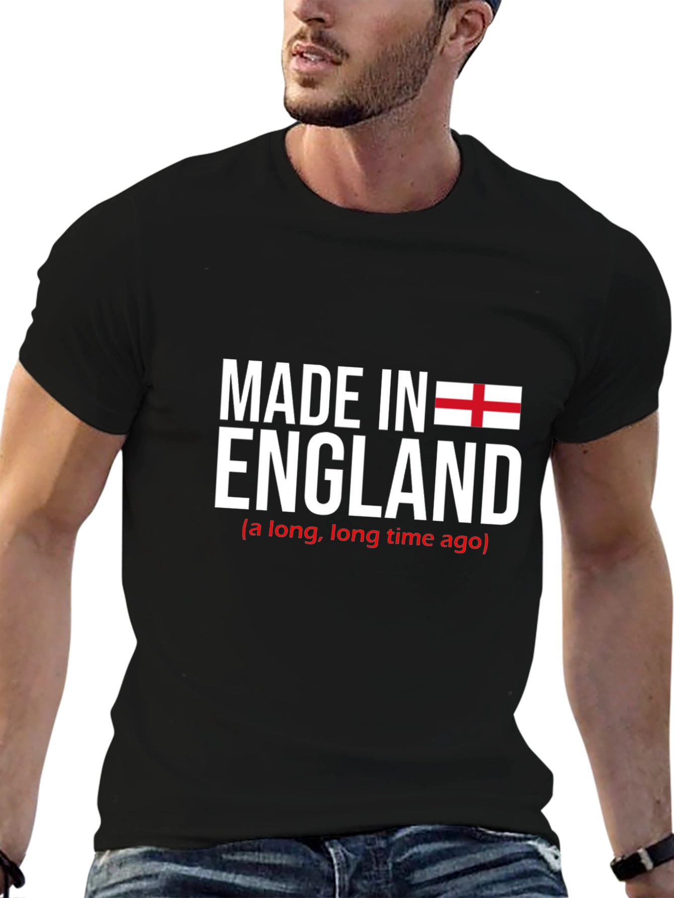 Made in England Graphic T-Shirt - Black Cotton Tee