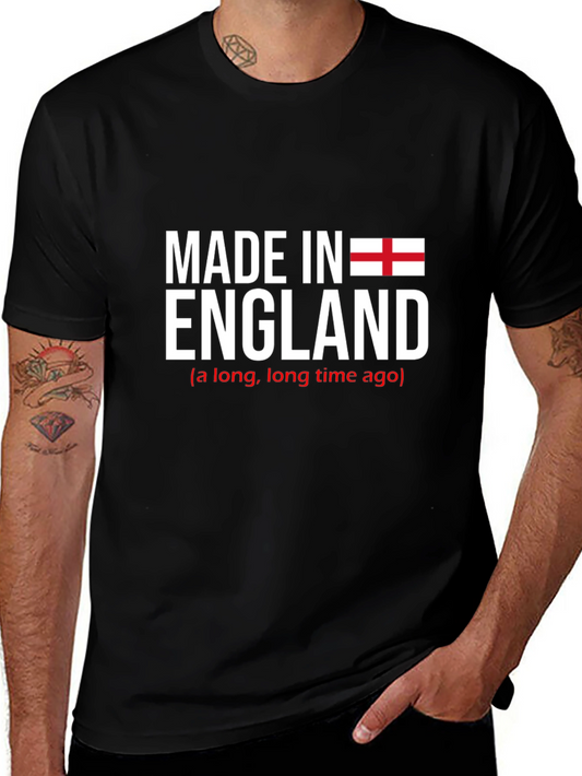 Made in England Graphic T-Shirt - Black Cotton Tee