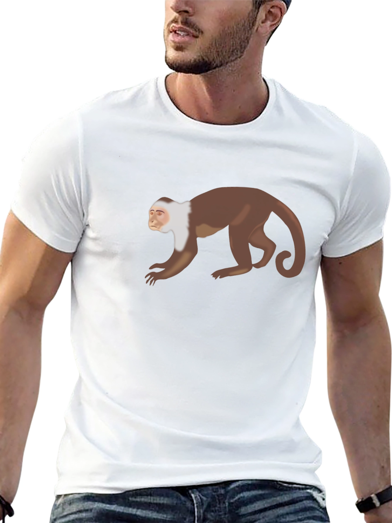 Monkey Graphic Tee - Unique Animal Print T-Shirt