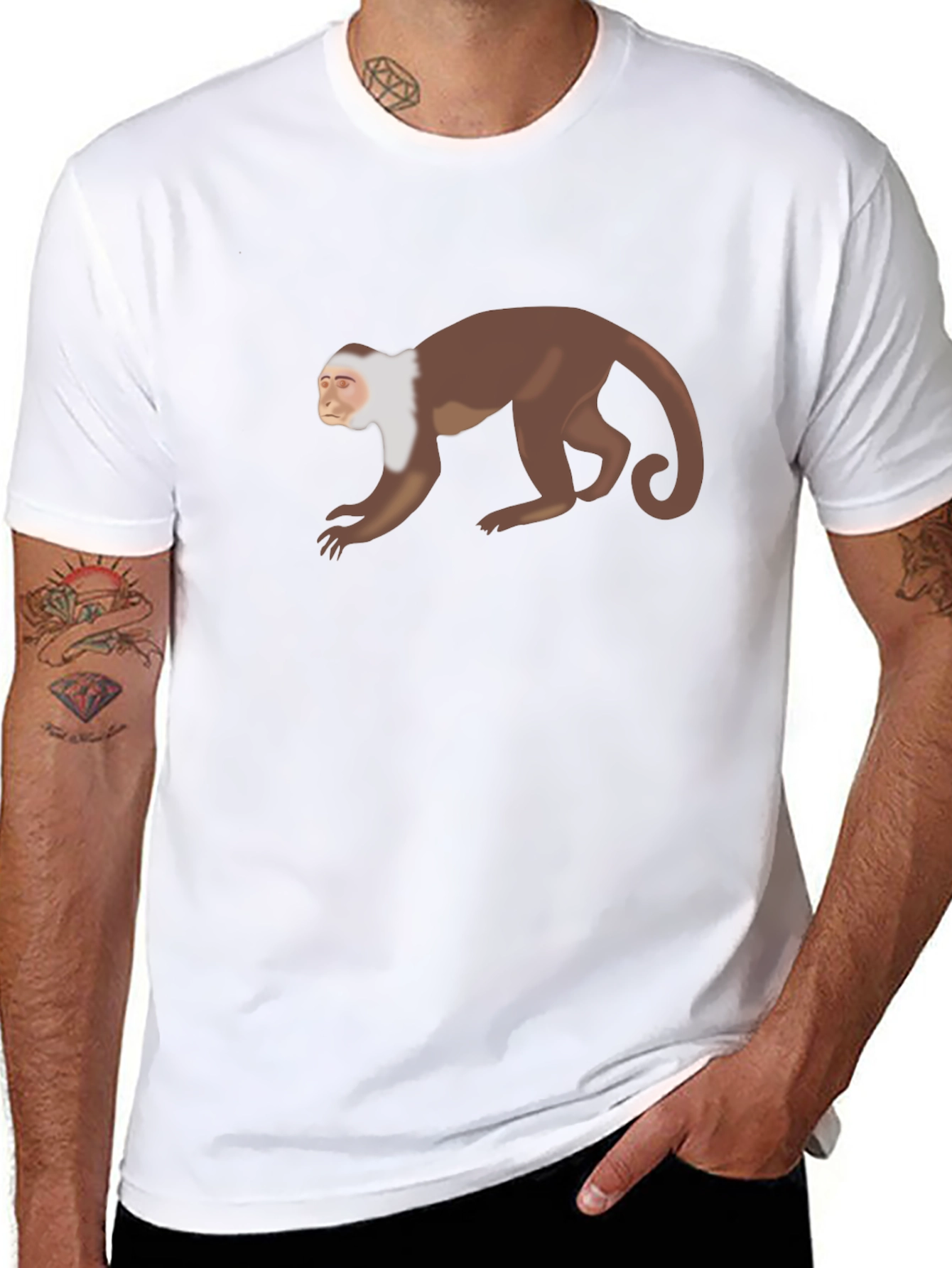 Monkey Graphic Tee - Unique Animal Print T-Shirt