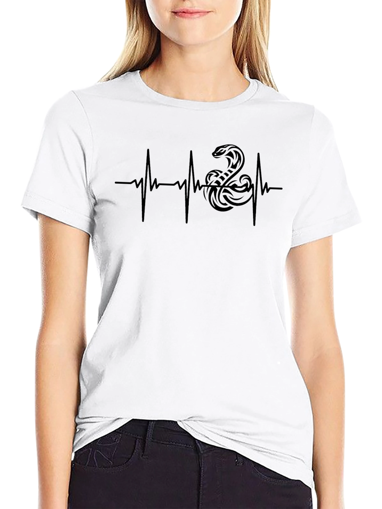 Cobra Heartbeat Graphic Tee - Black Snake Design