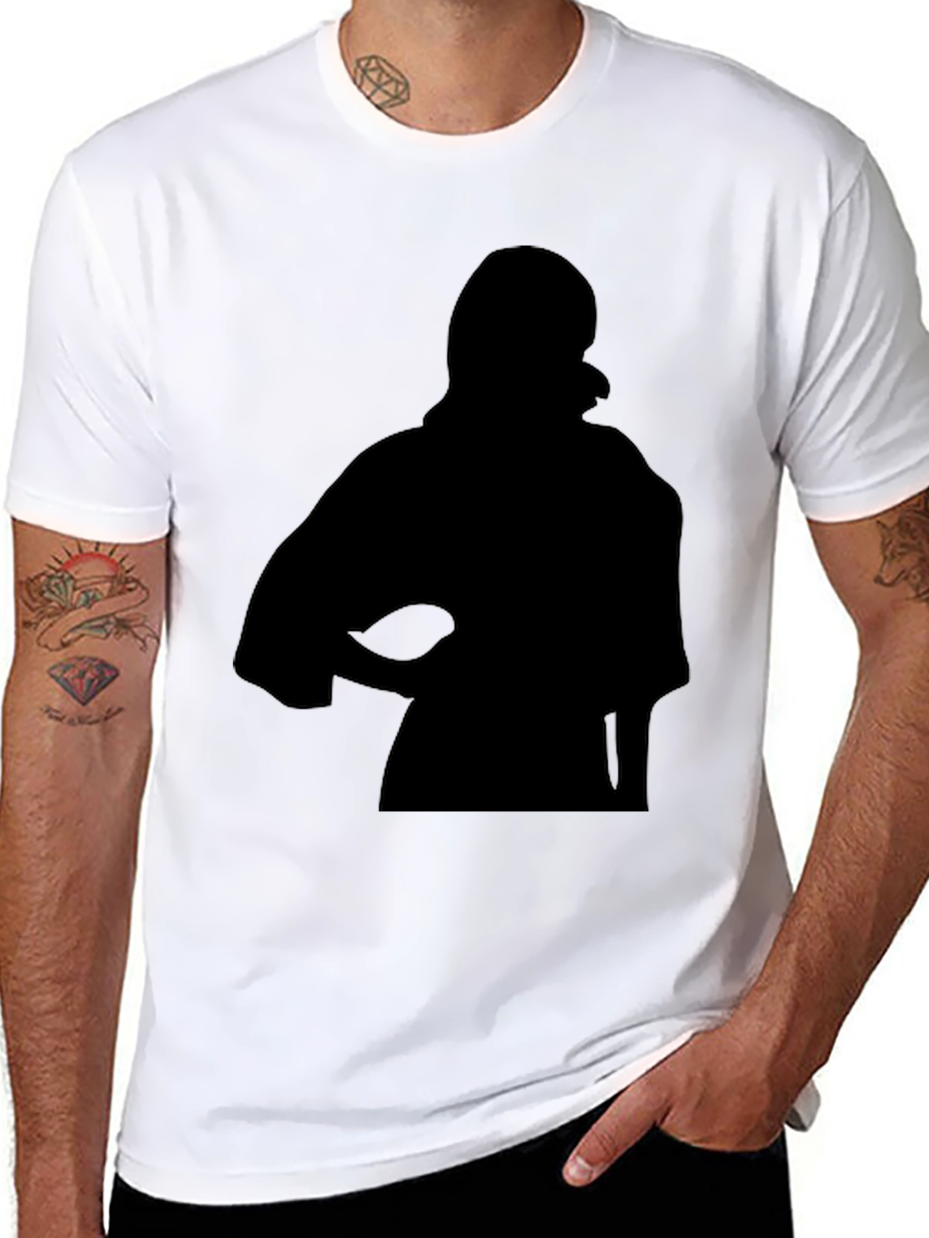 Silhouette Graphic Black Tee