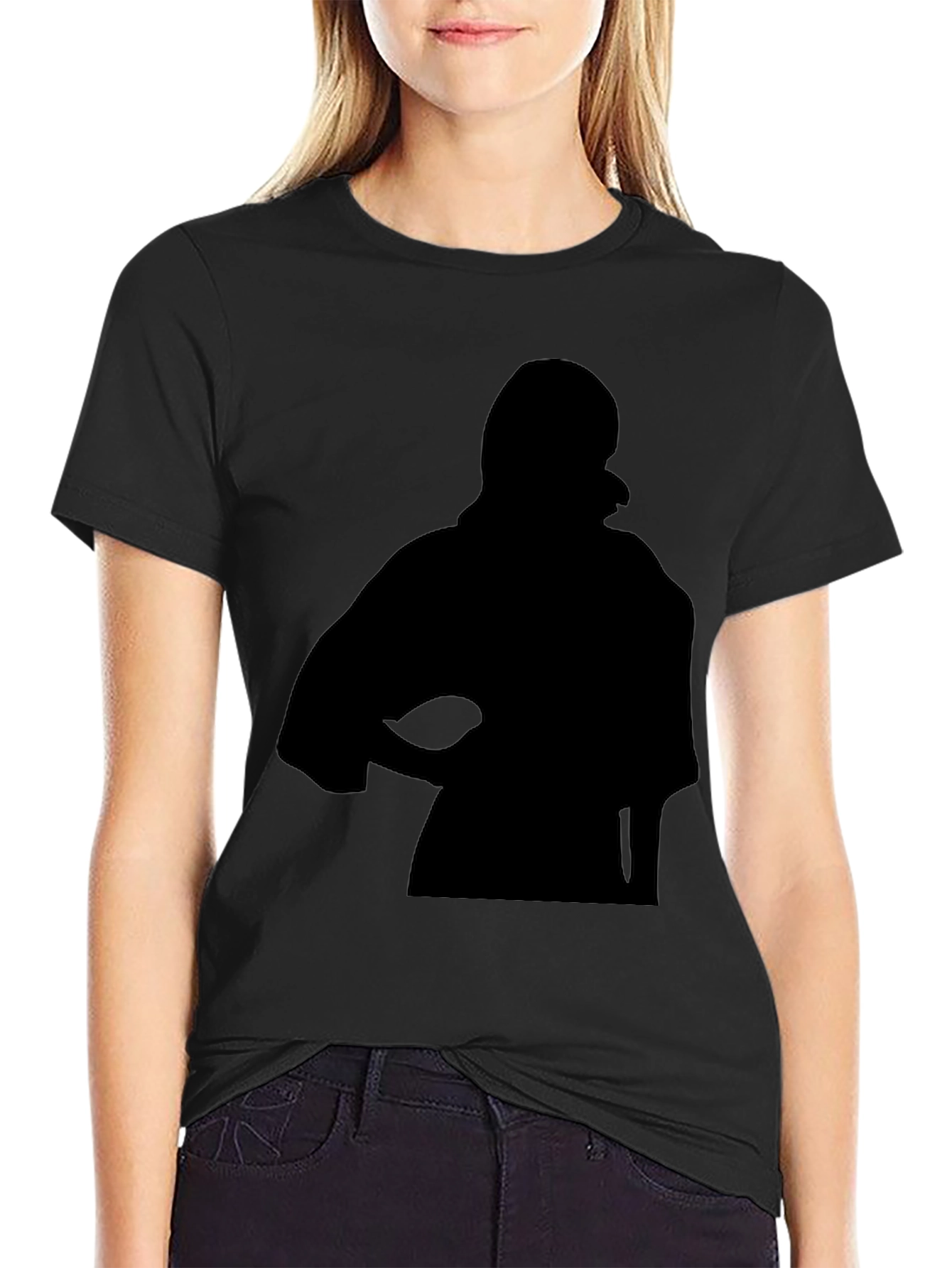 Silhouette Graphic Black Tee