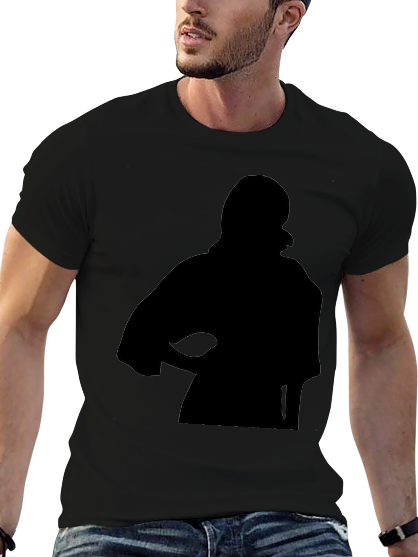 Silhouette Graphic Black Tee