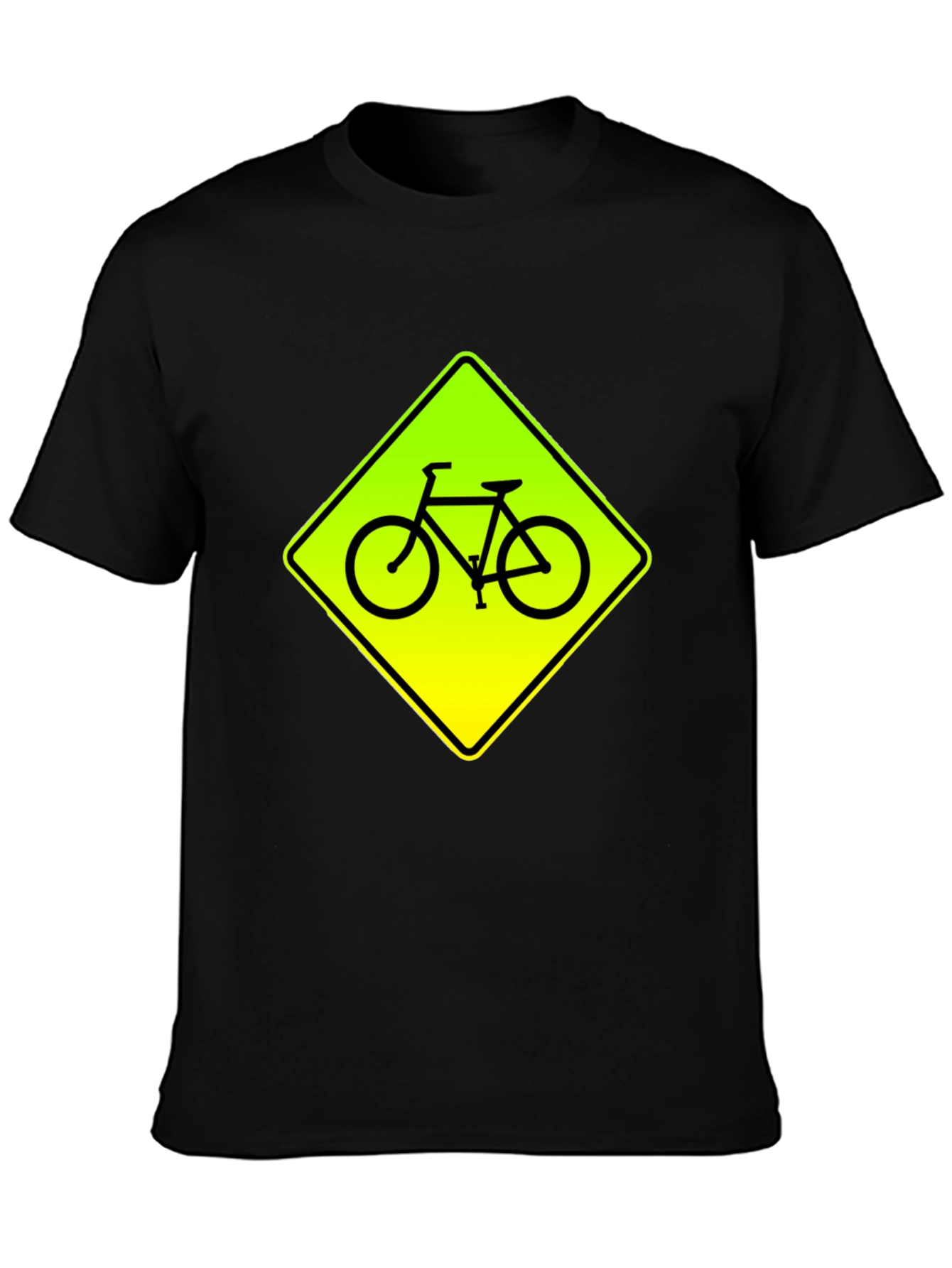 Bike Crossing Black Graphic Tee