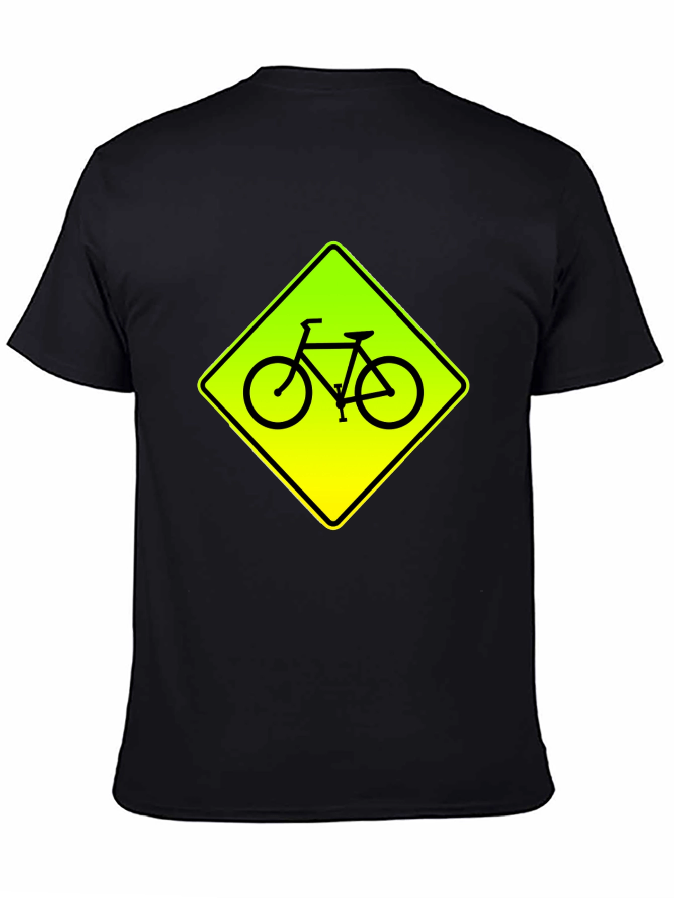 Bike Crossing Black Graphic Tee