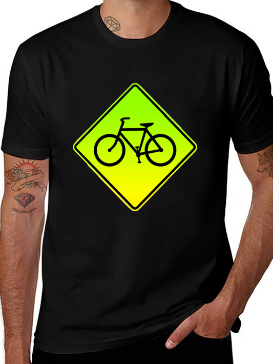 Bike Crossing Black Graphic Tee