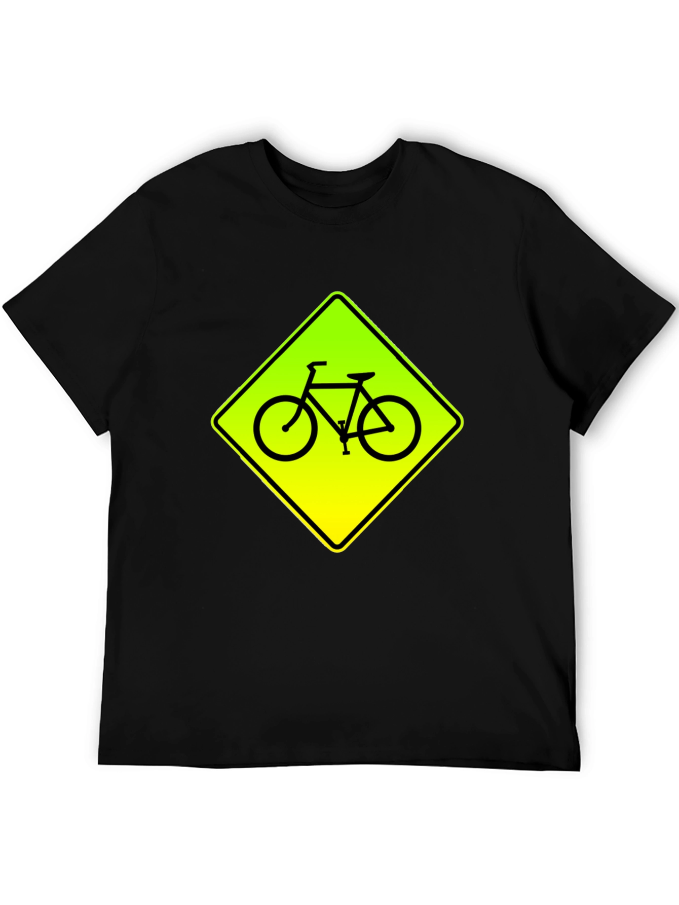 Bike Crossing Black Graphic Tee