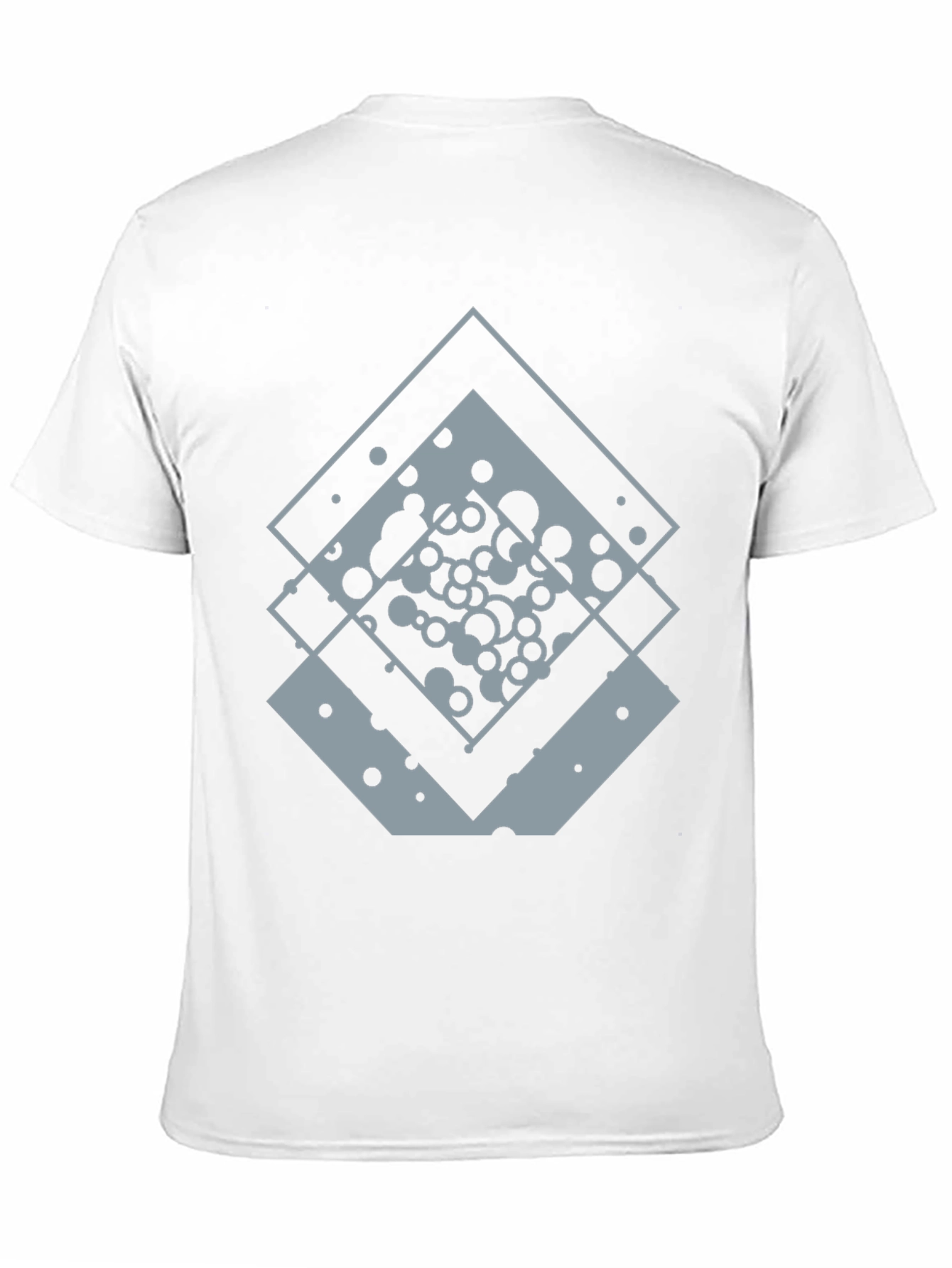 Geometric Squares Graphic Tee - Black