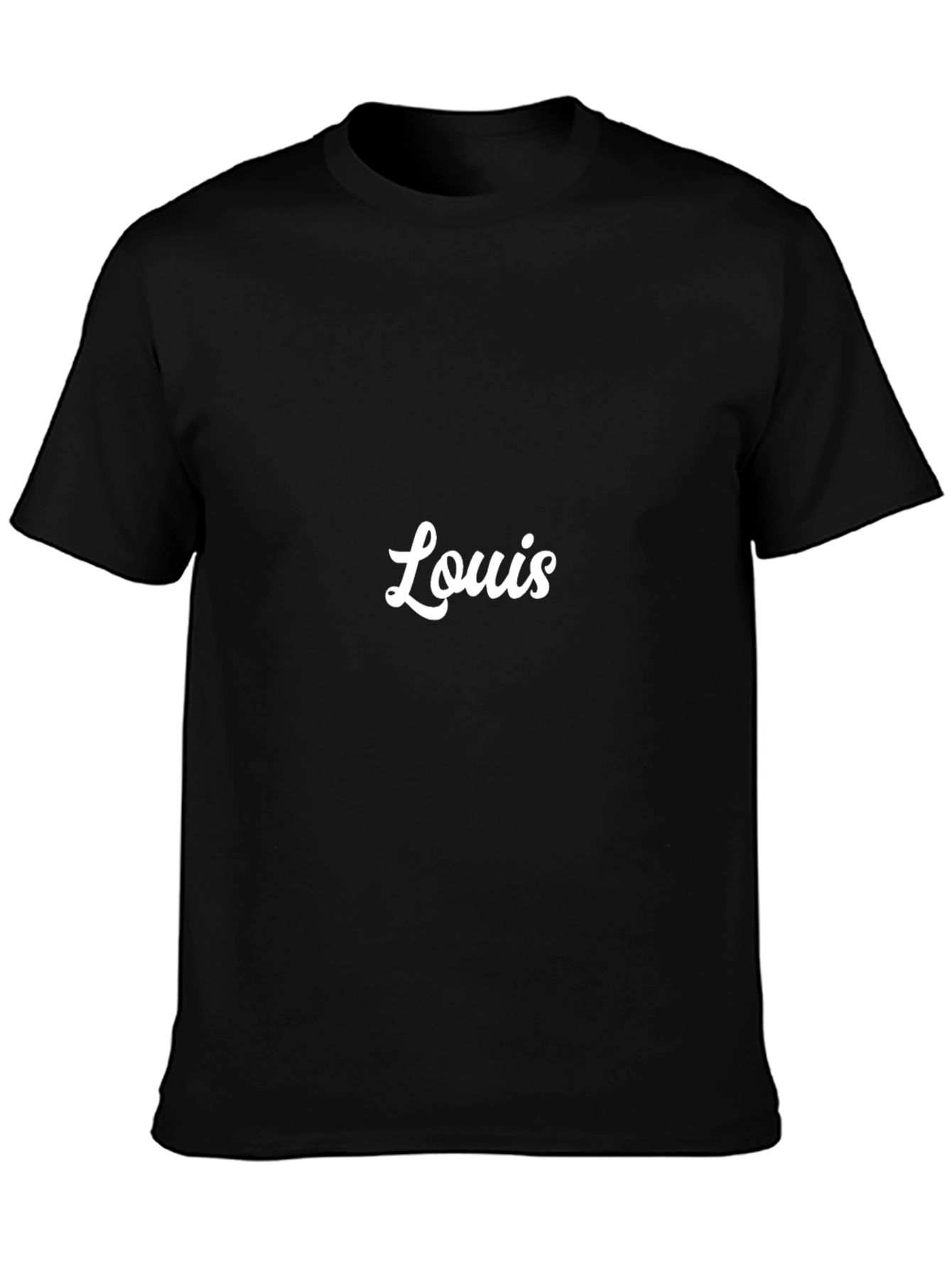 Louis Black Cotton Graphic Tee