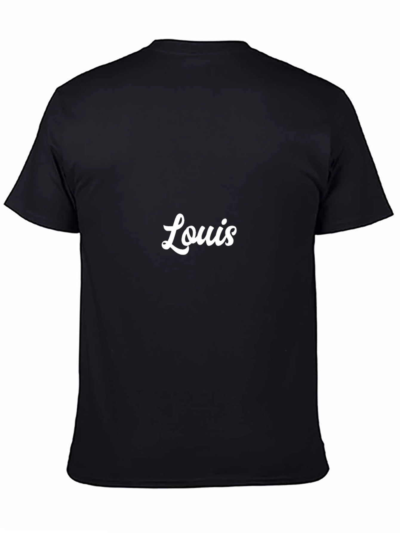 Louis Black Cotton Graphic Tee