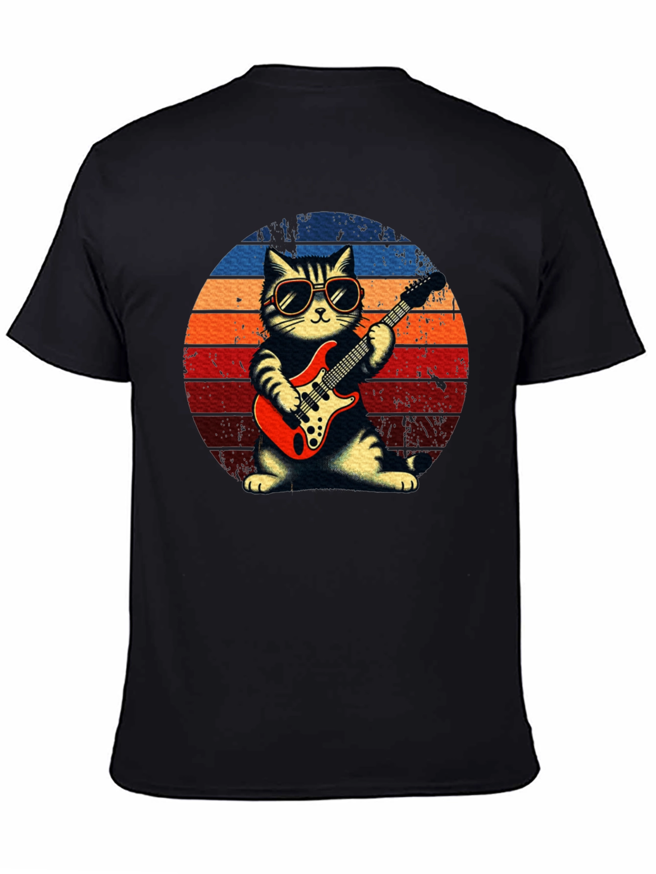 Cat Guitarist Graphic Tee