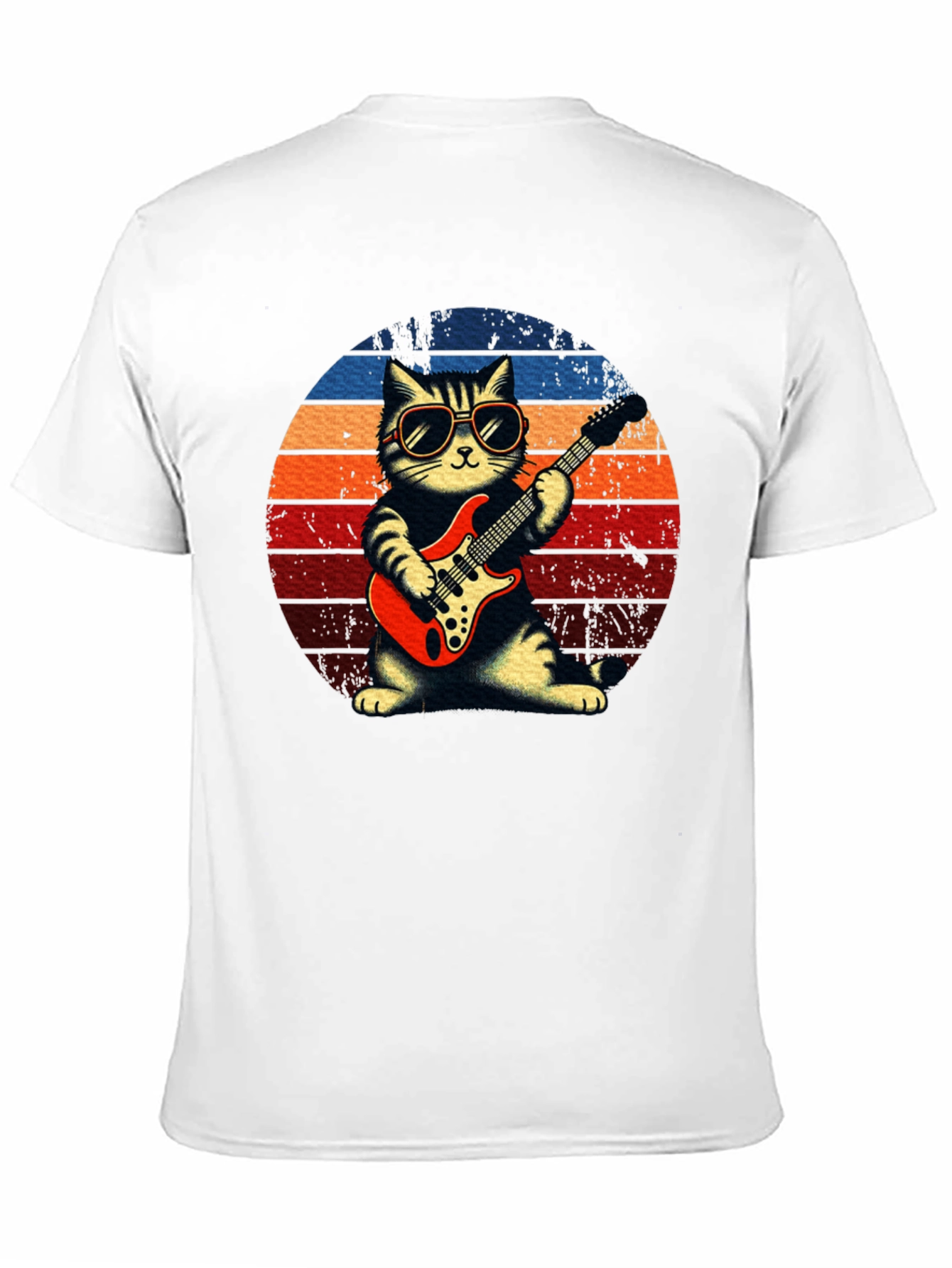 Cat Guitarist Graphic Tee