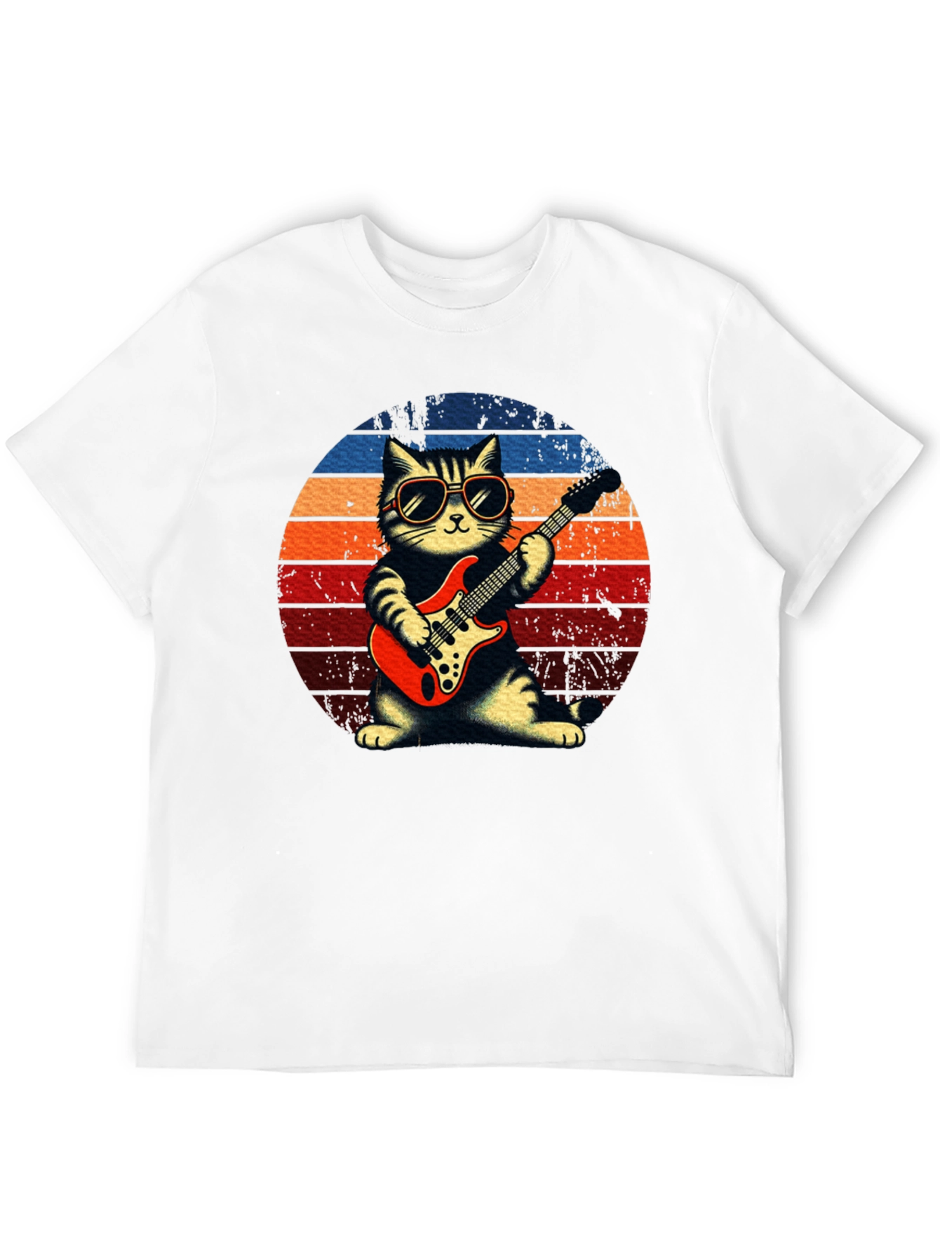 Cat Guitarist Graphic Tee