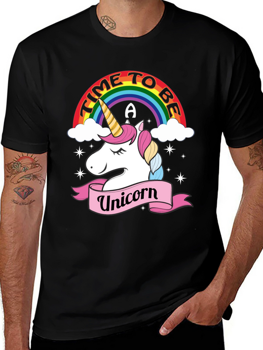 Time to be a Unicorn T-Shirt - Fun Rainbow Design
