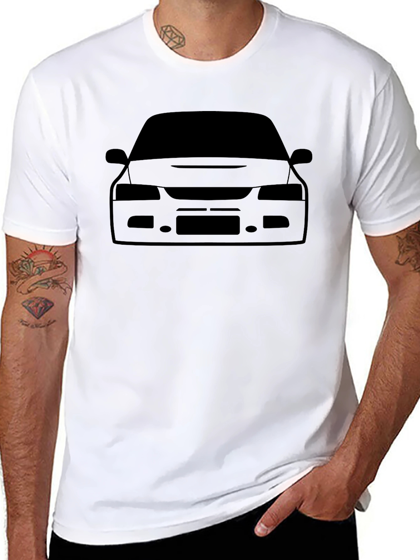 Black Car Graphic Tee - Automotive Style