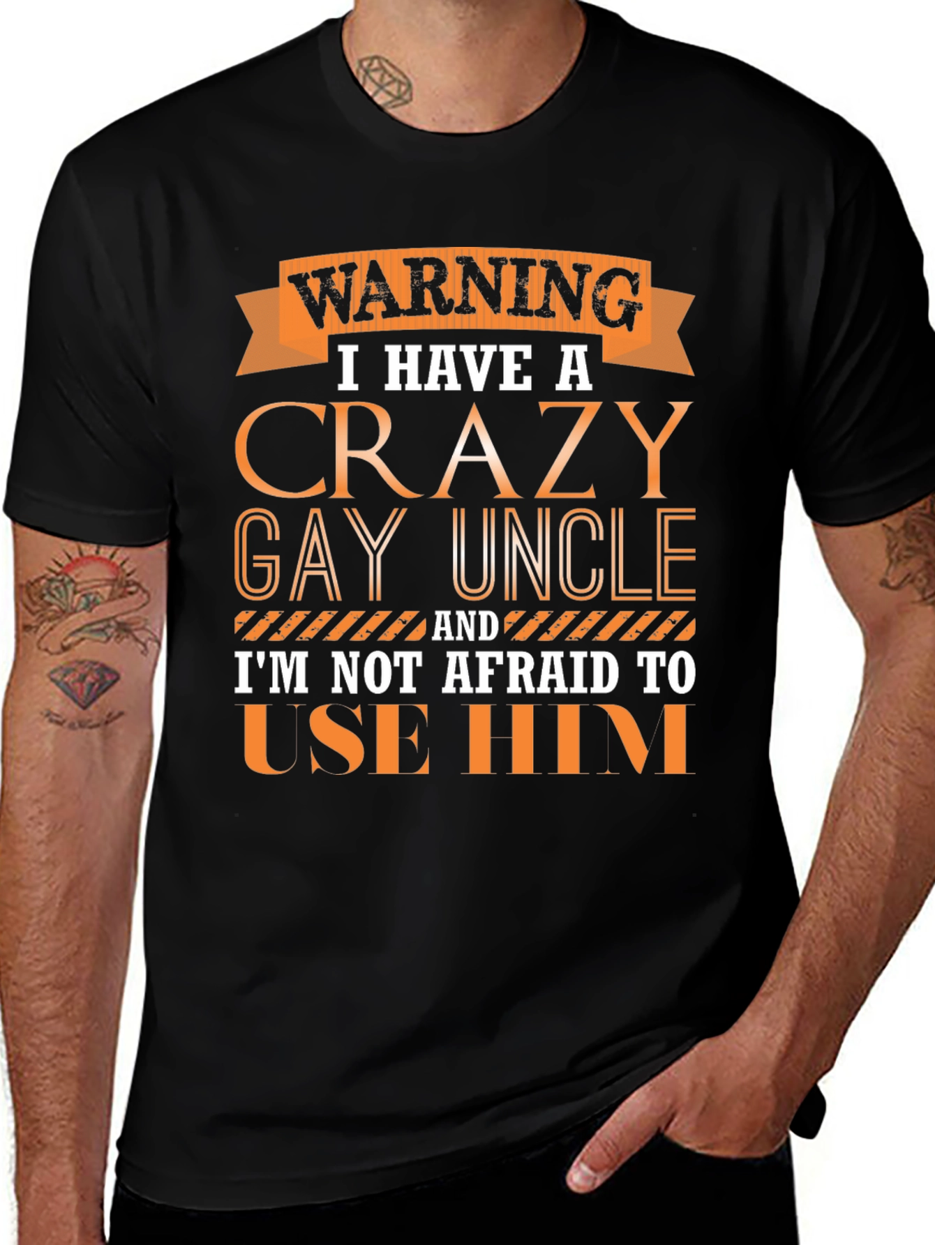 Warning Crazy Gay Uncle T-Shirt