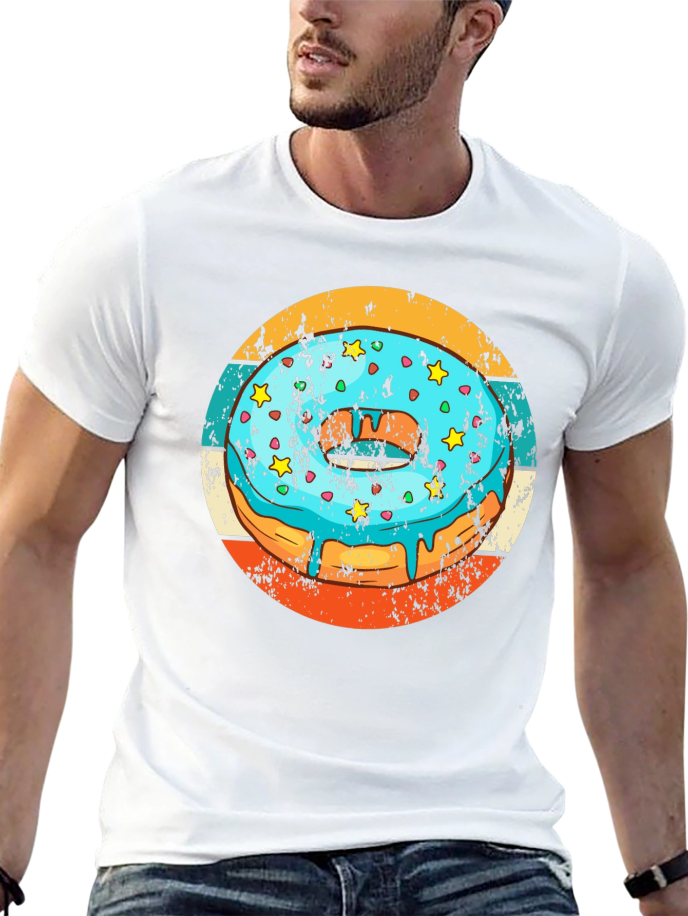 Retro Donut T-Shirt - Glazed & Sprinkled