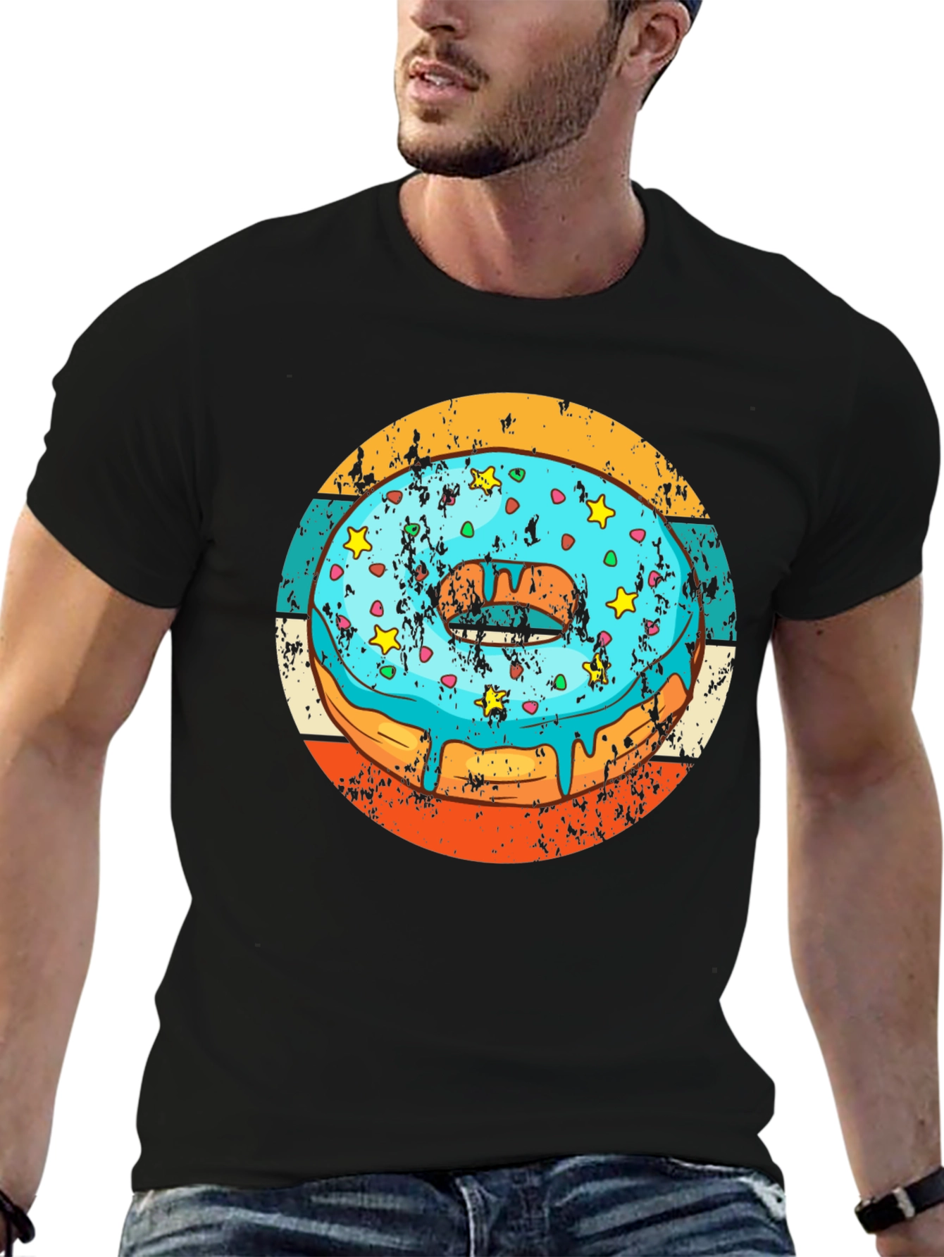 Retro Donut T-Shirt - Glazed & Sprinkled