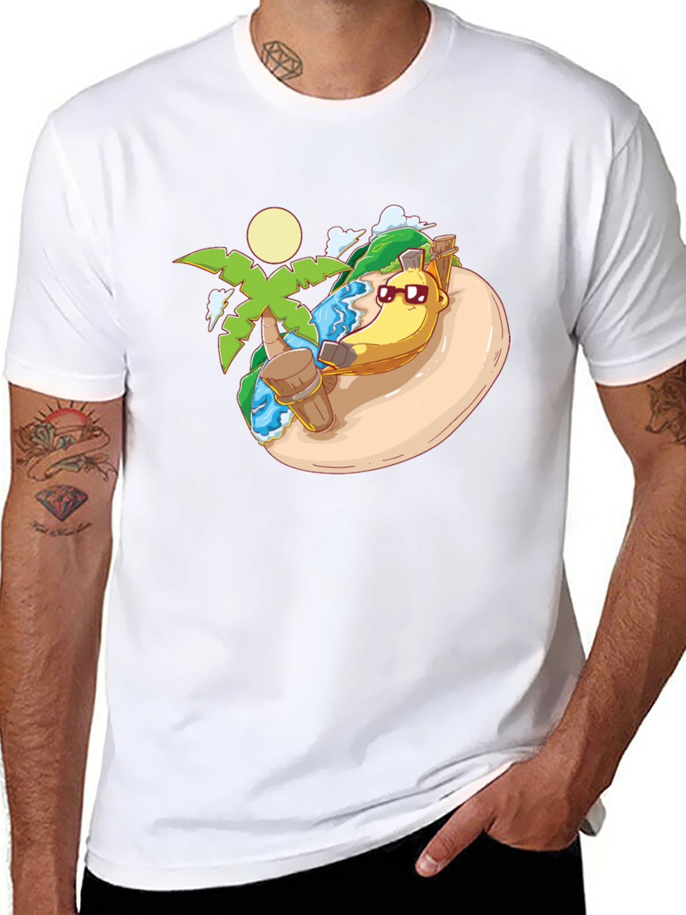 Tropical Banana Hammock Graphic Tee