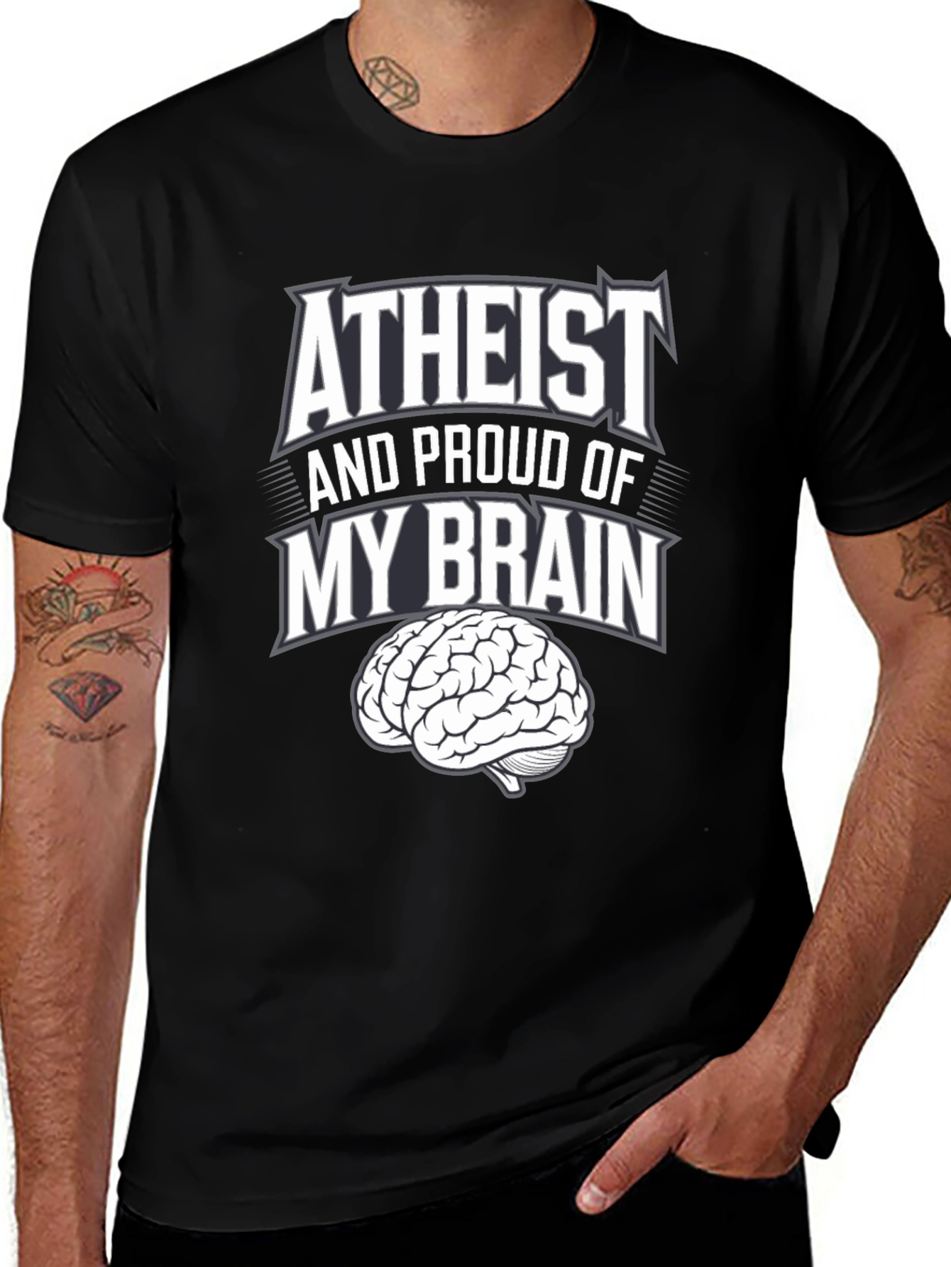 Atheist and Proud Brain T-Shirt