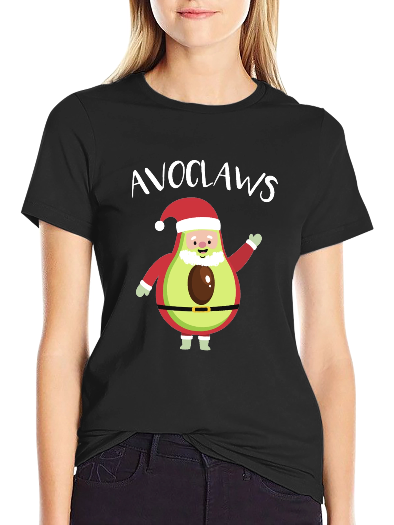 Avoclaws Santa T-Shirt - Christmas Avocado Pun