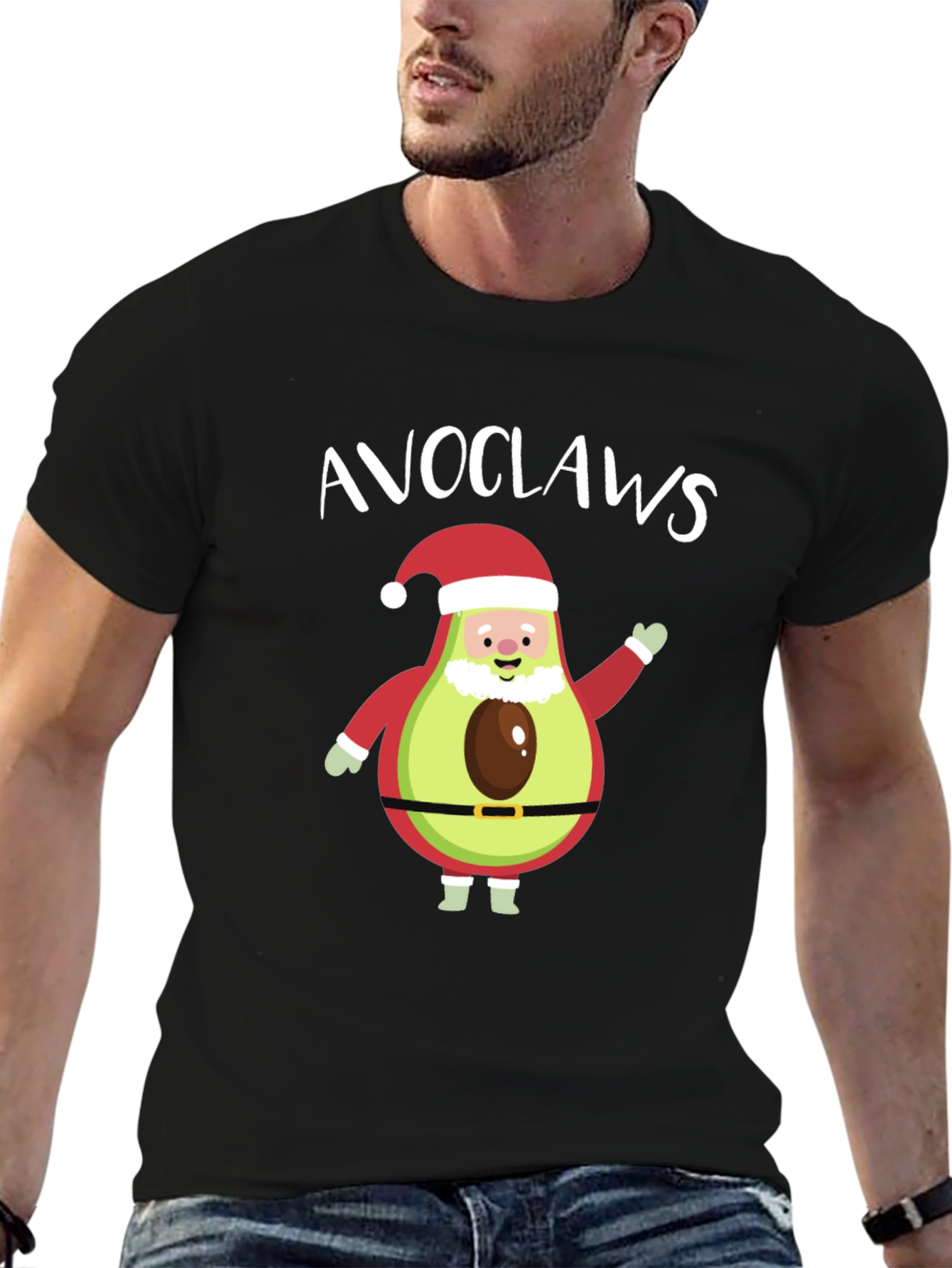Avoclaws Santa T-Shirt - Christmas Avocado Pun