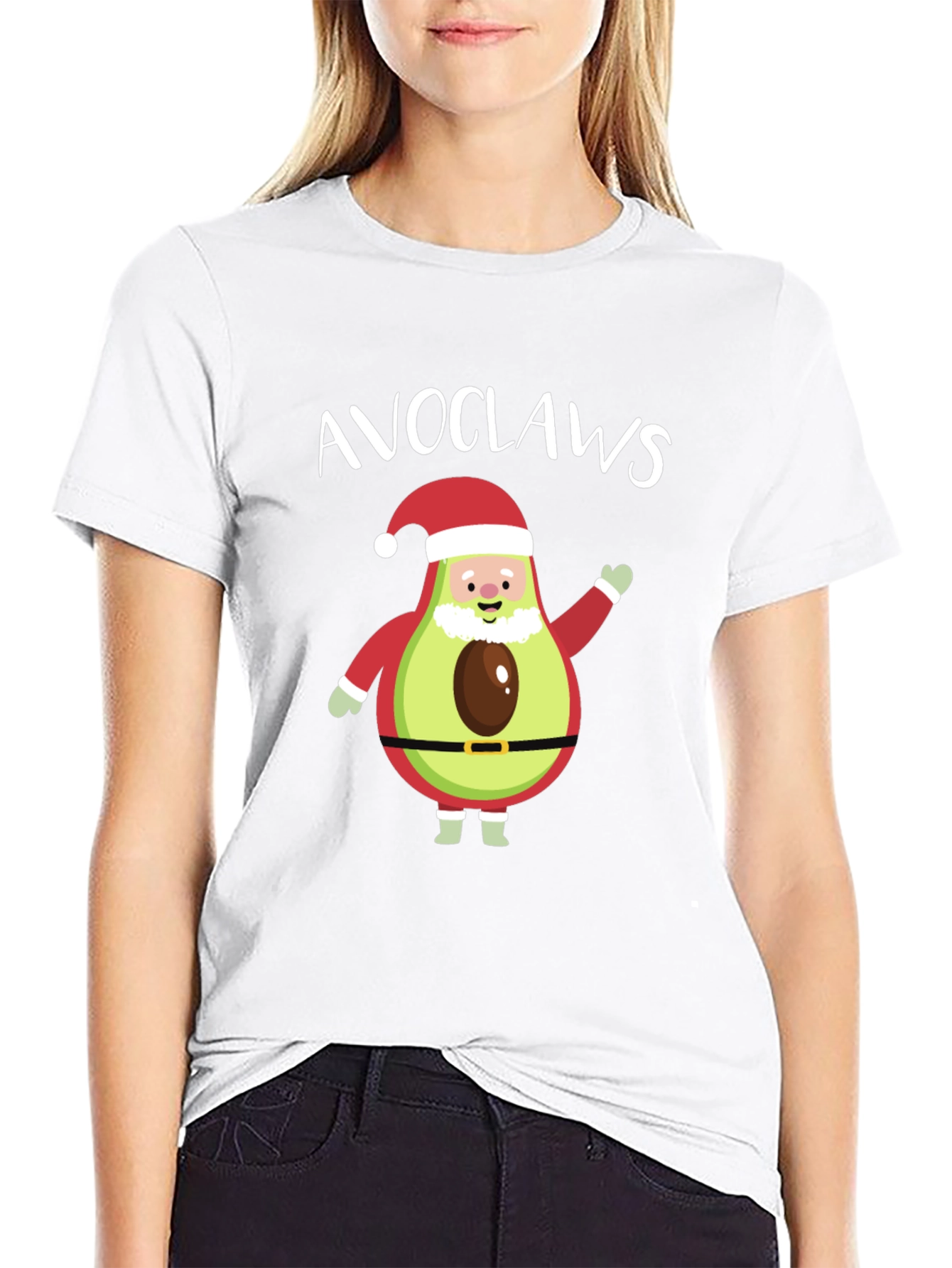 Avoclaws Santa T-Shirt - Christmas Avocado Pun