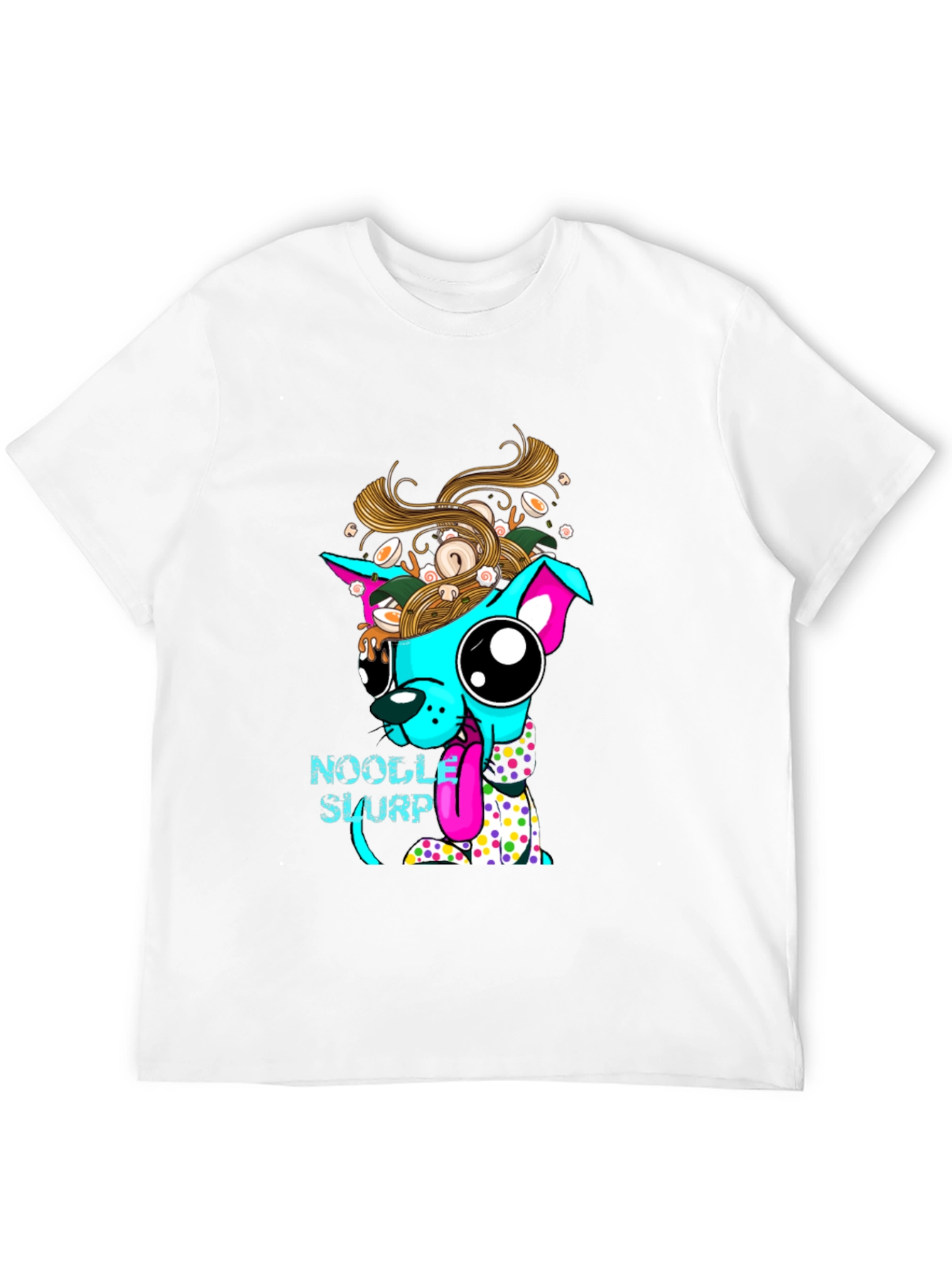Noodle Slurp Dog T-Shirt - Unique Graphic Tee