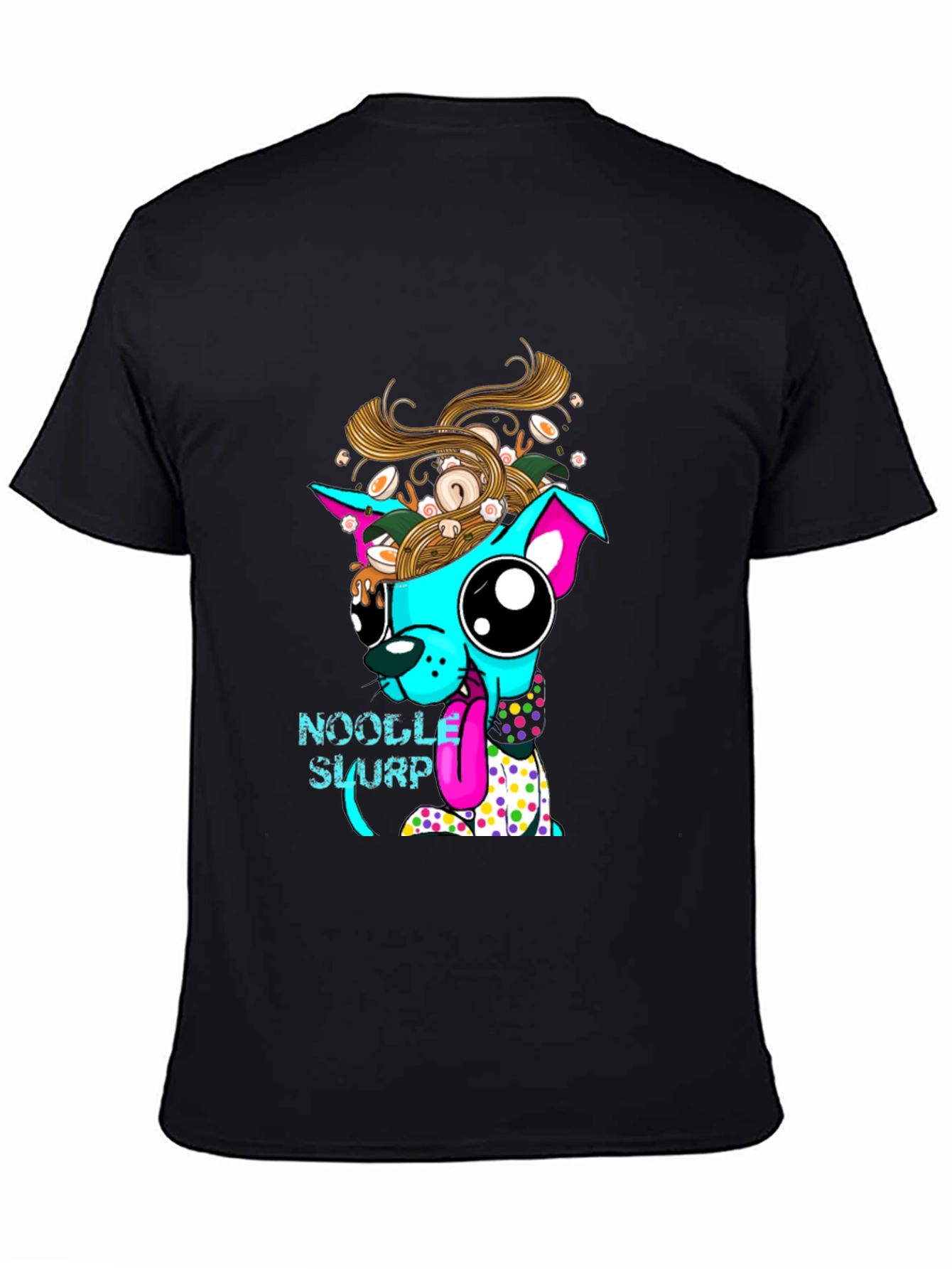 Noodle Slurp Dog T-Shirt - Unique Graphic Tee